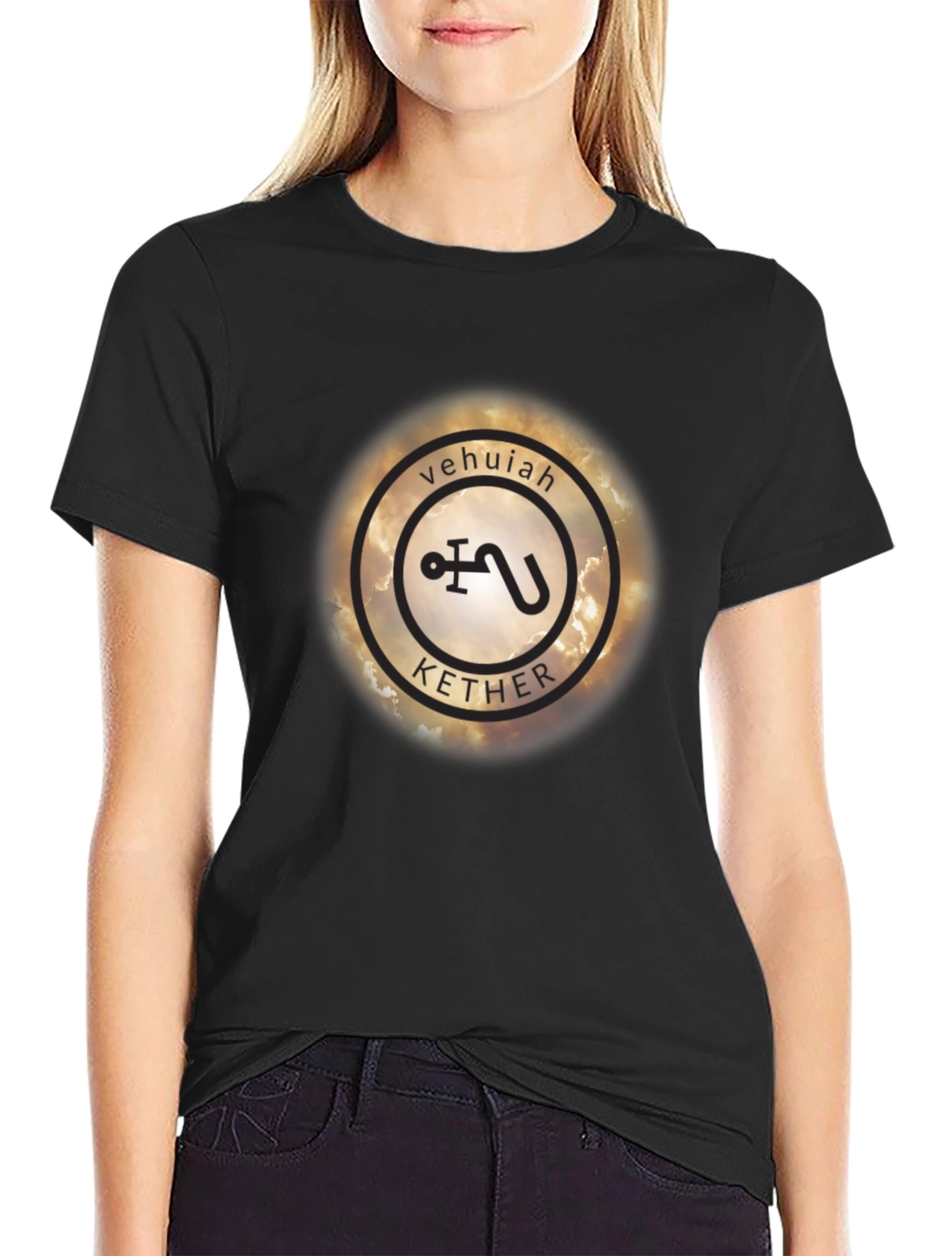 Vehujah Kether Symbol Black T-Shirt