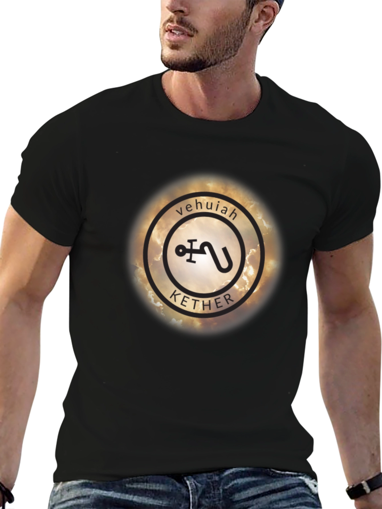 Vehujah Kether Symbol Black T-Shirt
