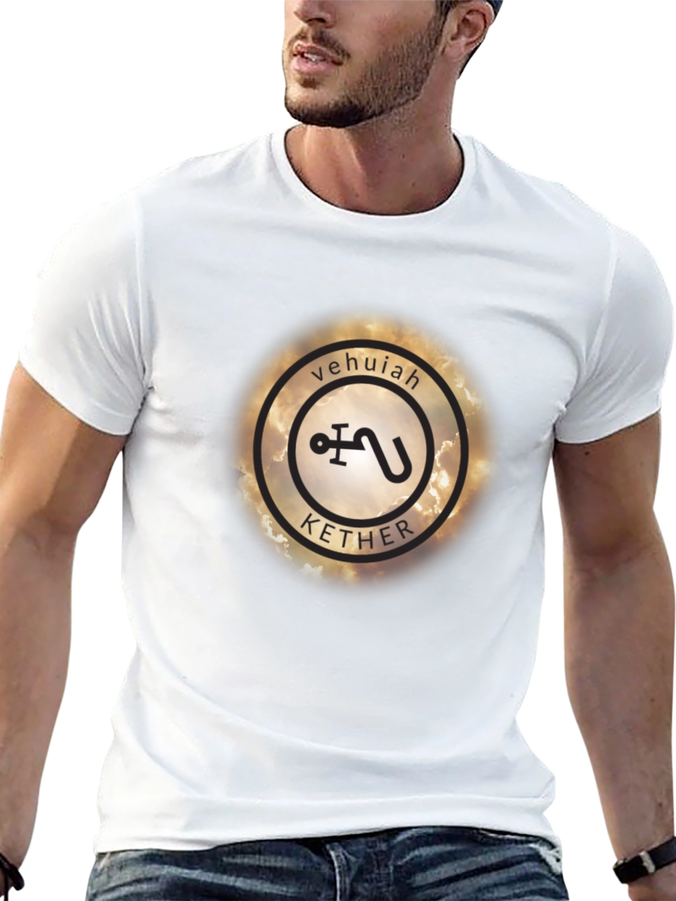 Vehujah Kether Symbol Black T-Shirt