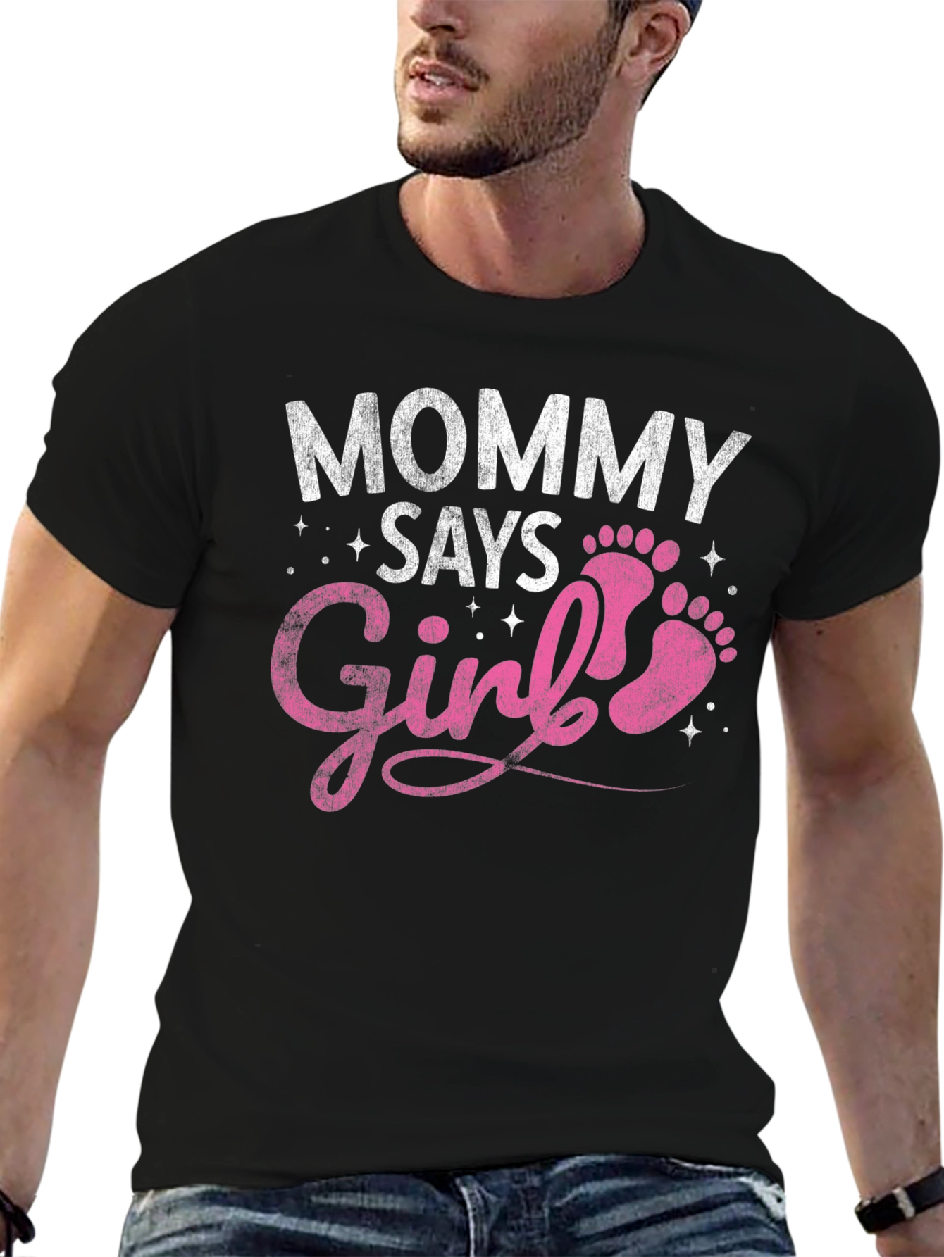 Mommy Says Girl T-Shirt - Baby Announcement