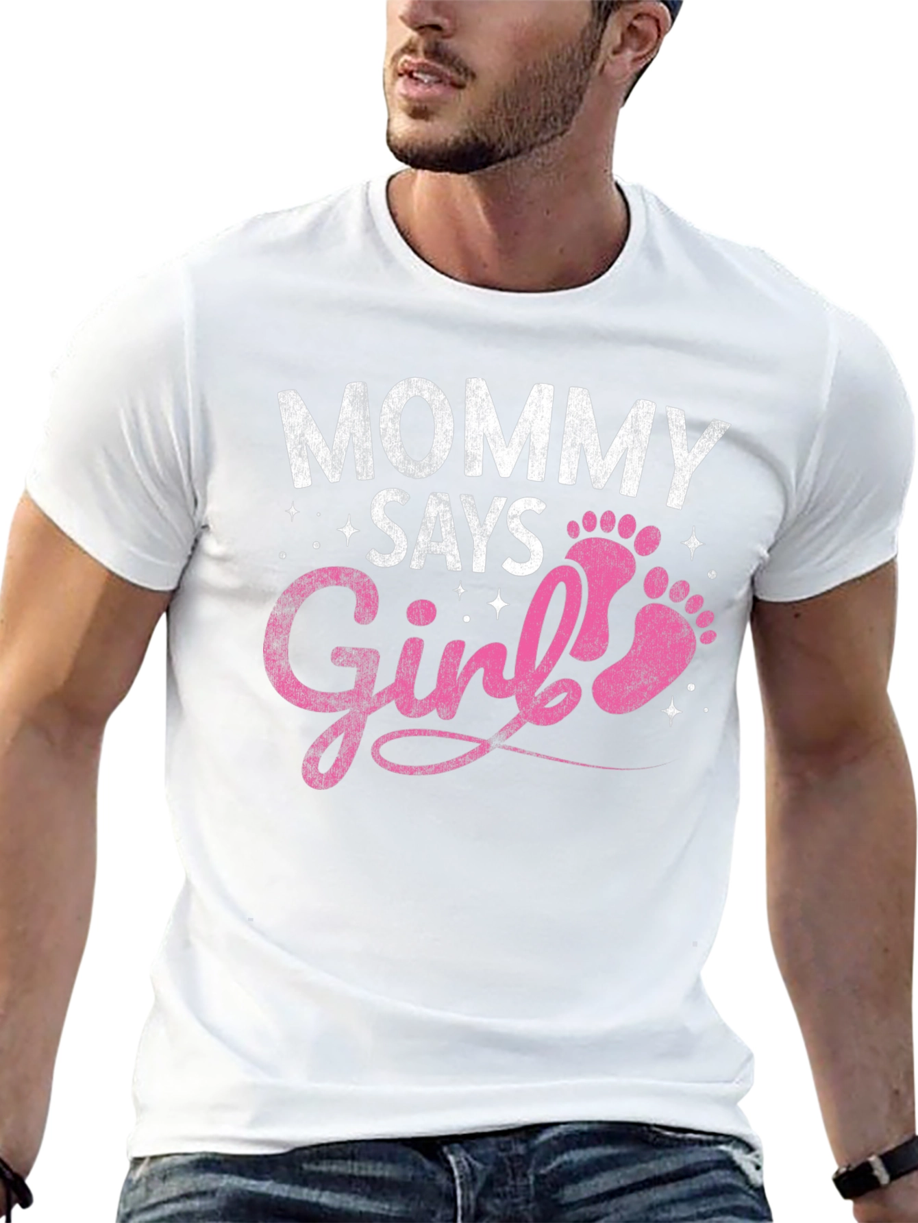 Mommy Says Girl T-Shirt - Baby Announcement