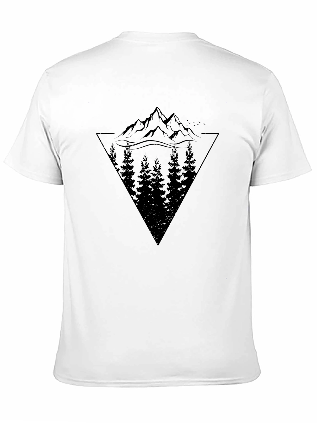Mountain & Trees Graphic Black T-Shirt