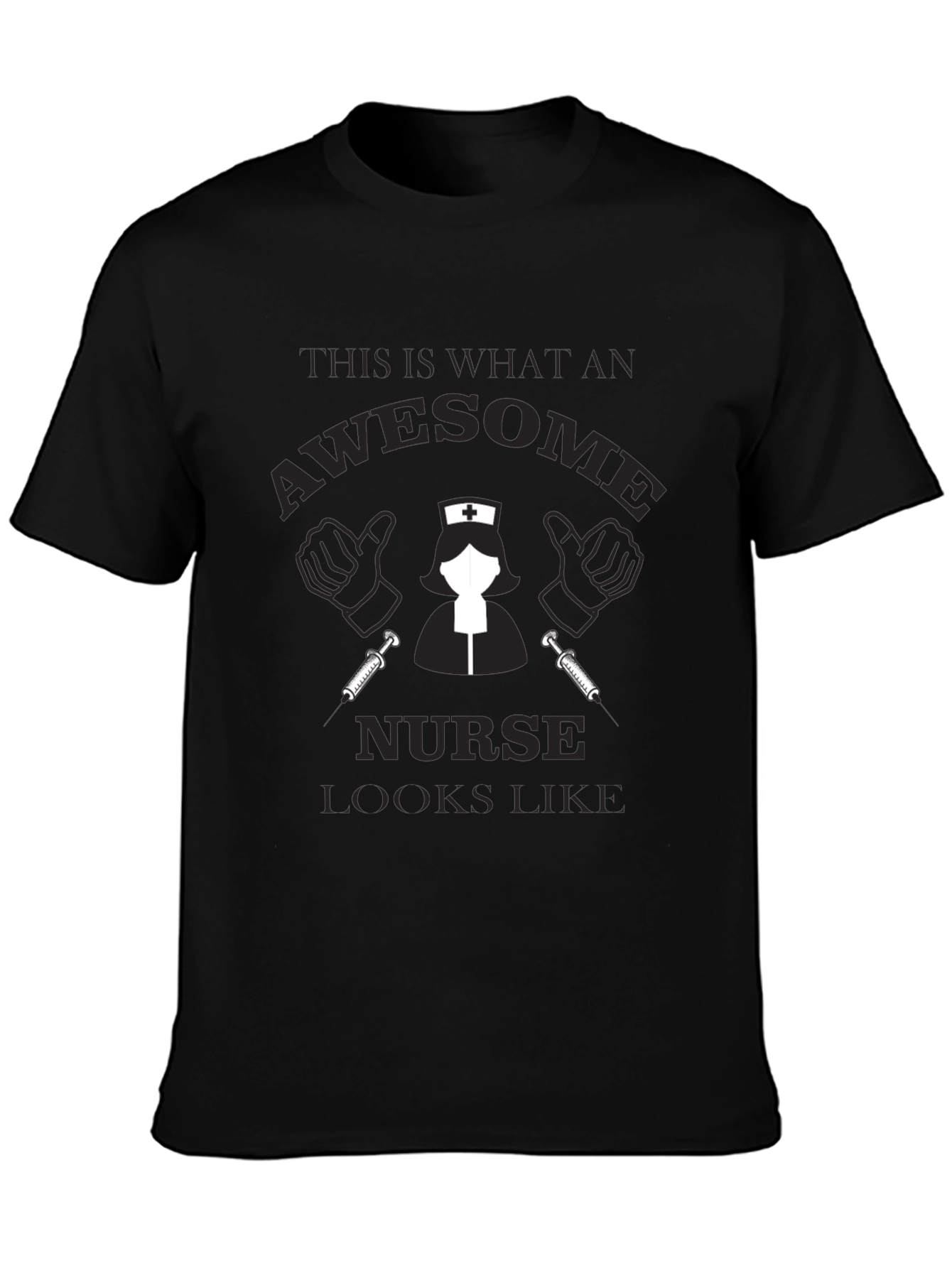 Awesome Nurse T-Shirt - Black Graphic Tee