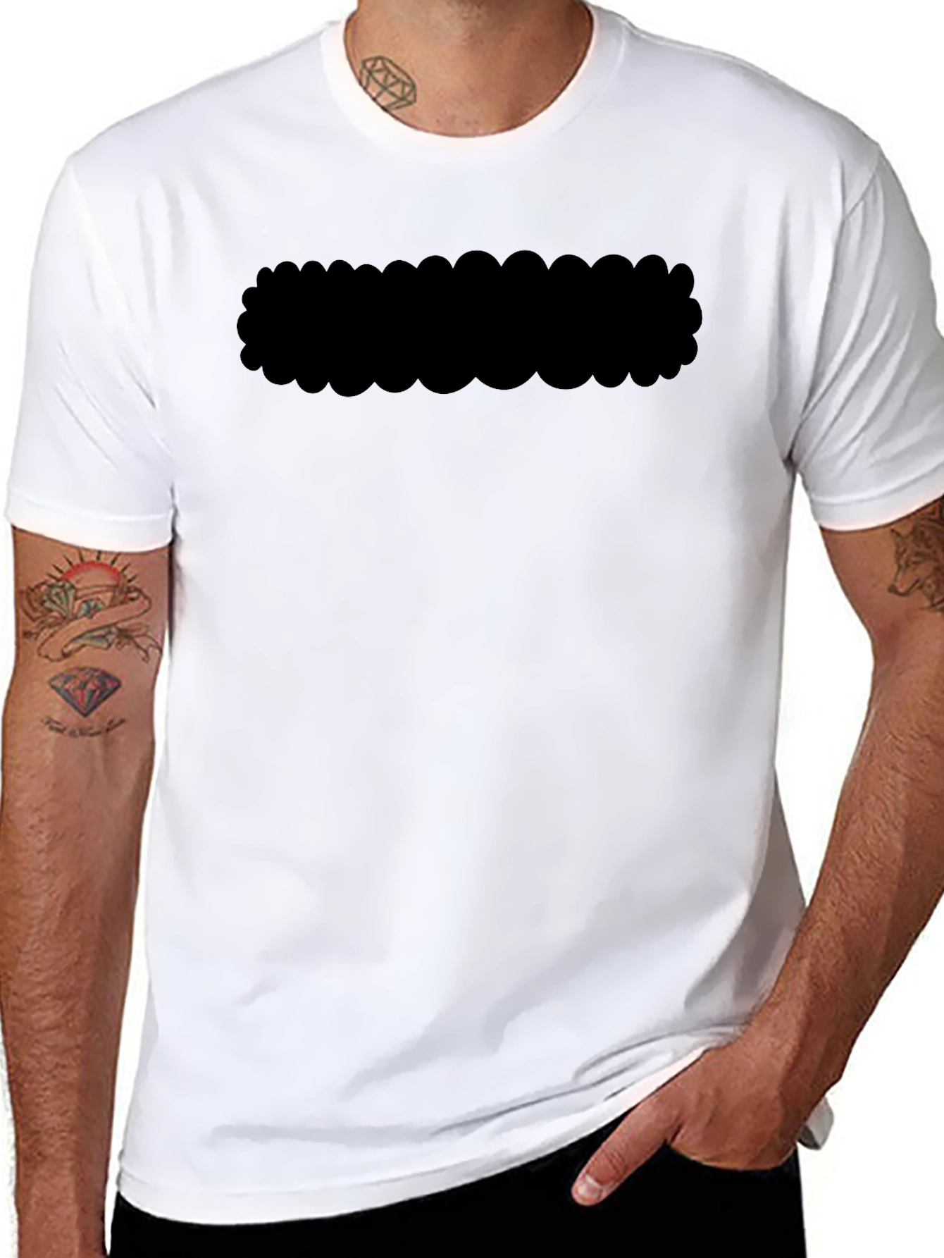 Mens Black Crew Neck Short Sleeve T-Shirt