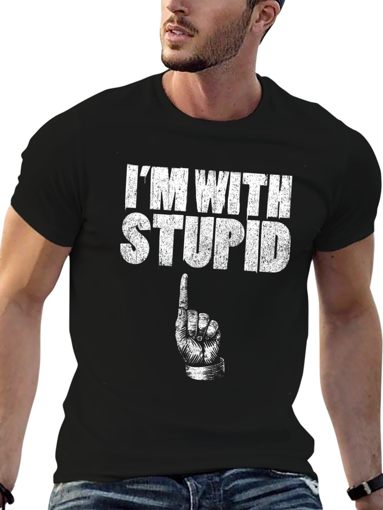 Im With Stupid Graphic T-Shirt