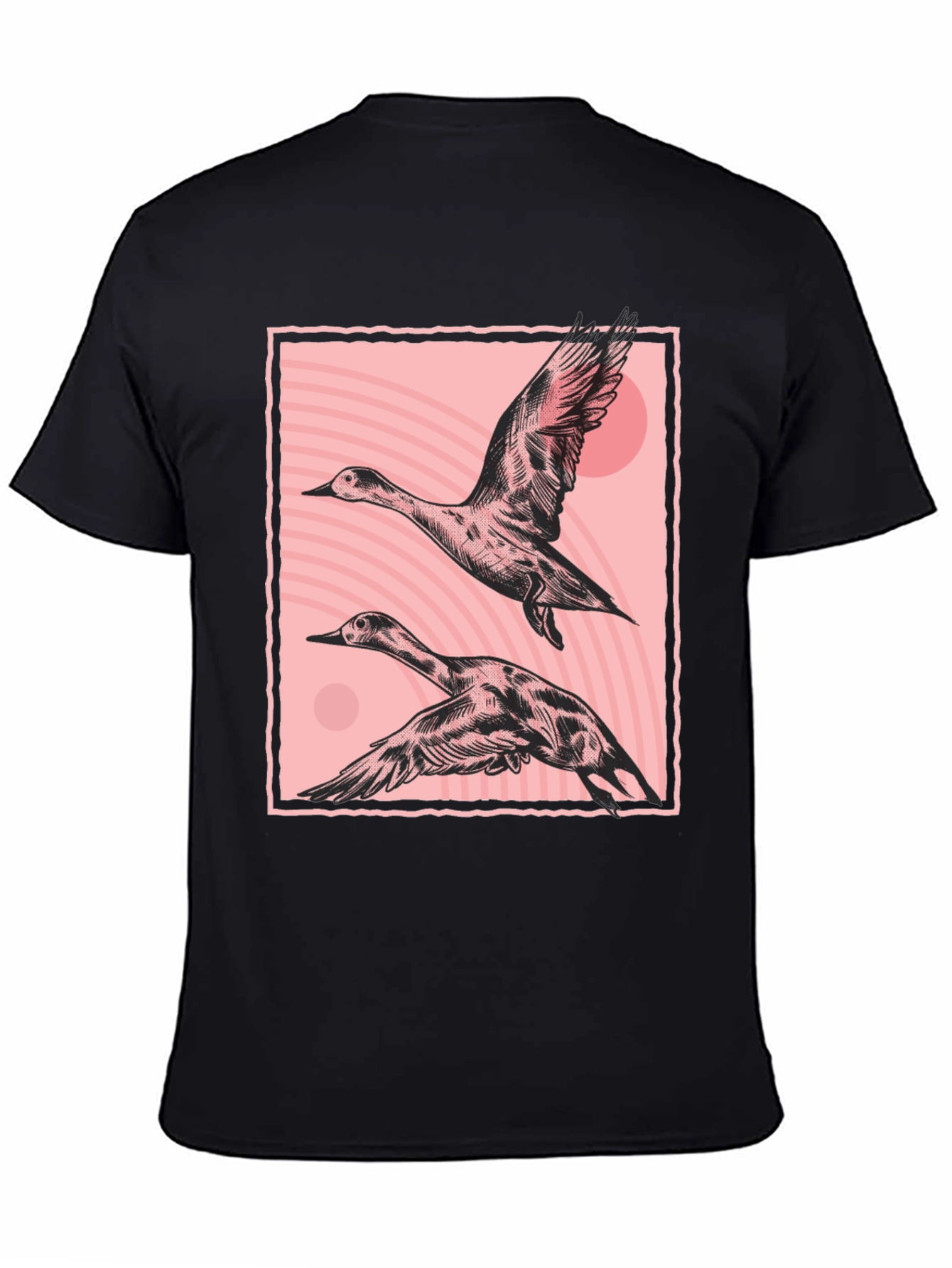 Stylish Black T-Shirt with Duck Graphic