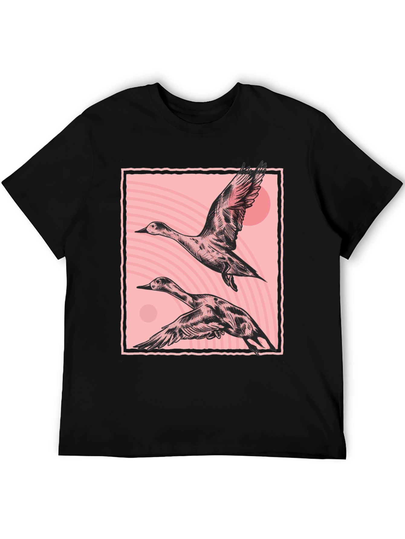Stylish Black T-Shirt with Duck Graphic