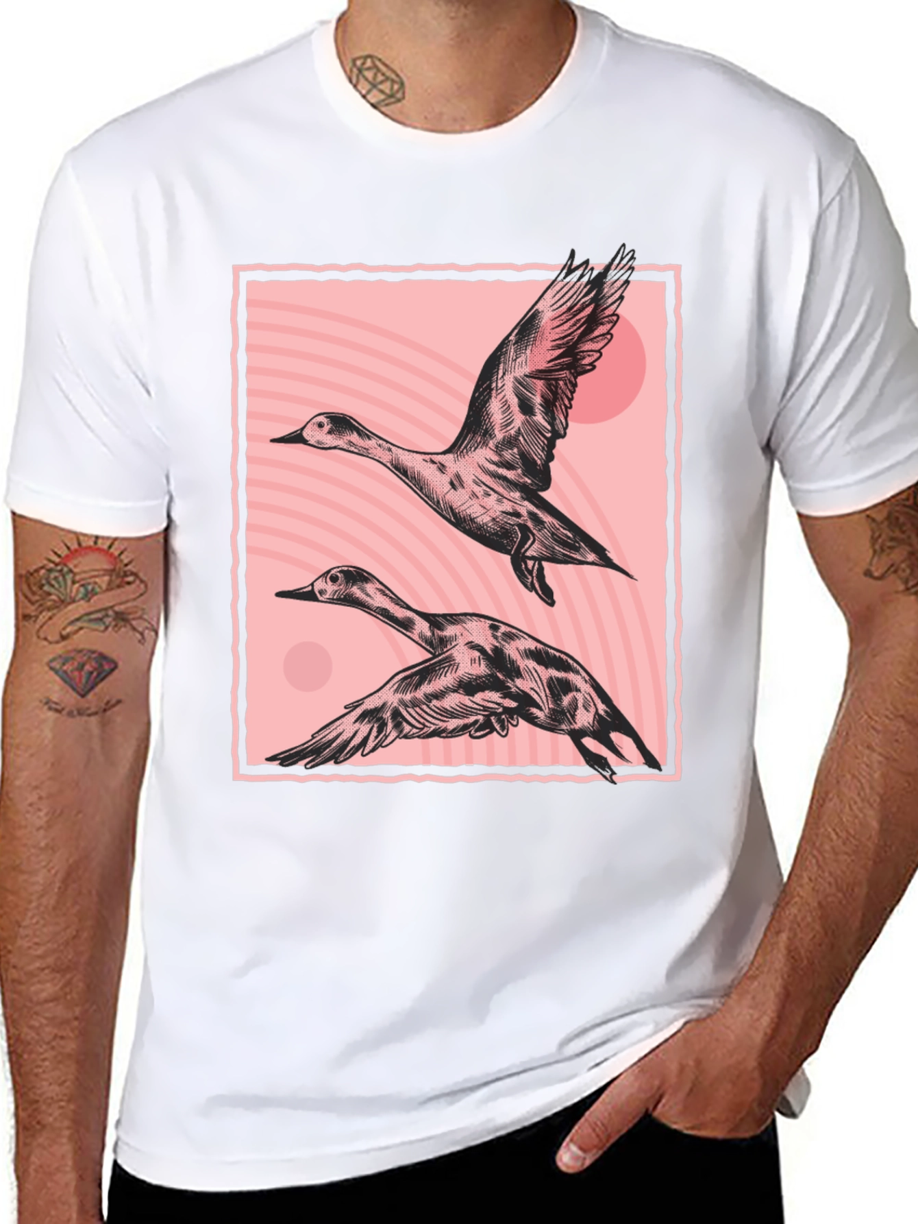 Stylish Black T-Shirt with Duck Graphic