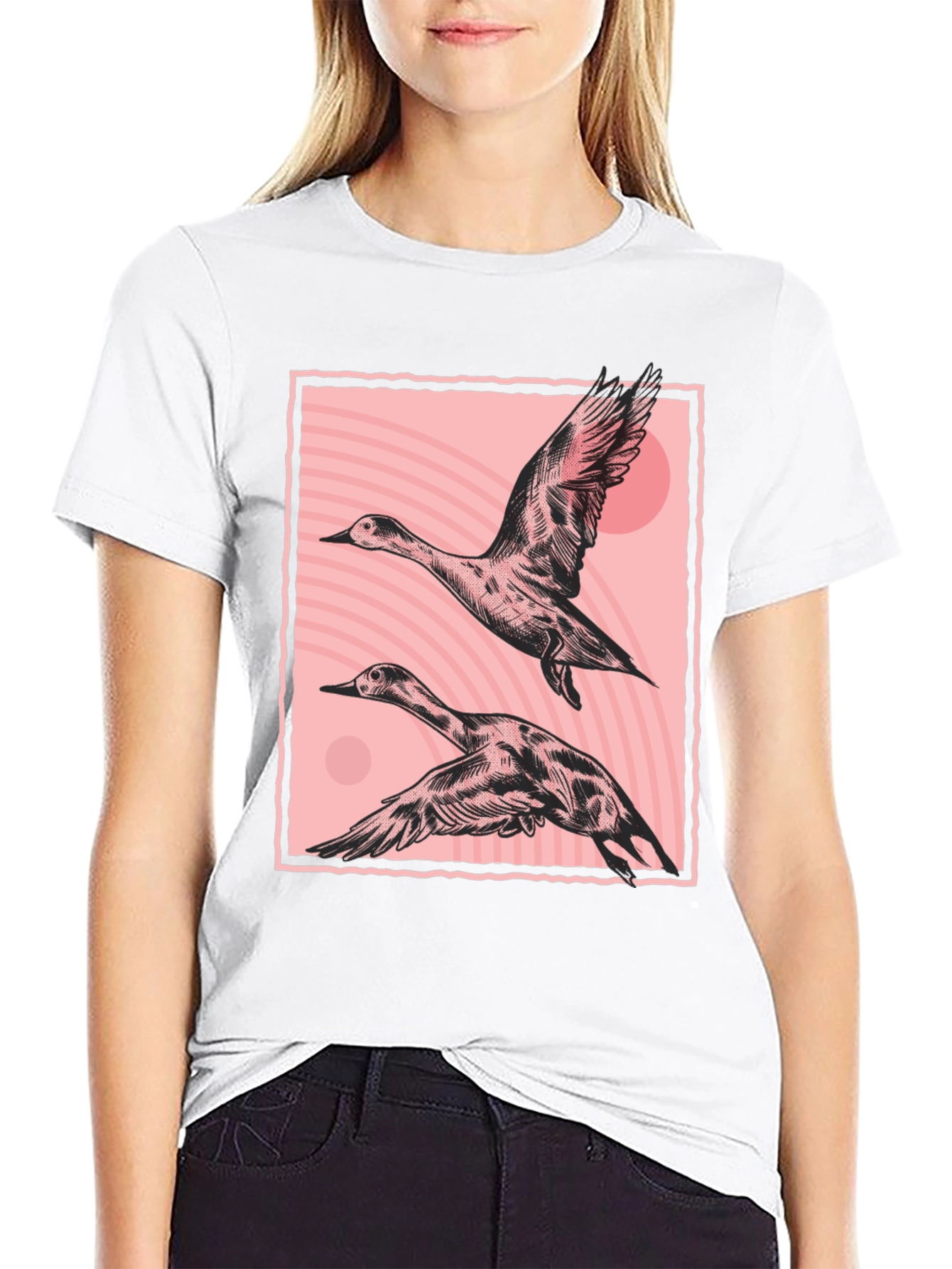 Stylish Black T-Shirt with Duck Graphic