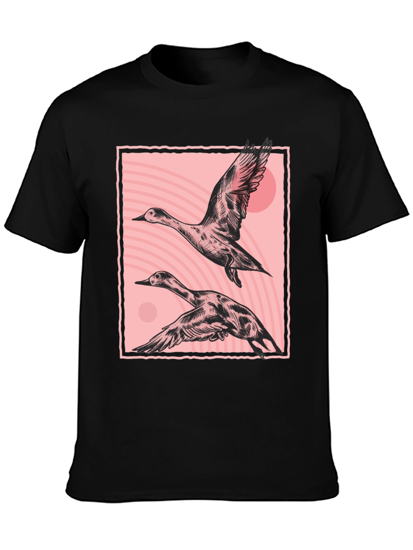 Stylish Black T-Shirt with Duck Graphic
