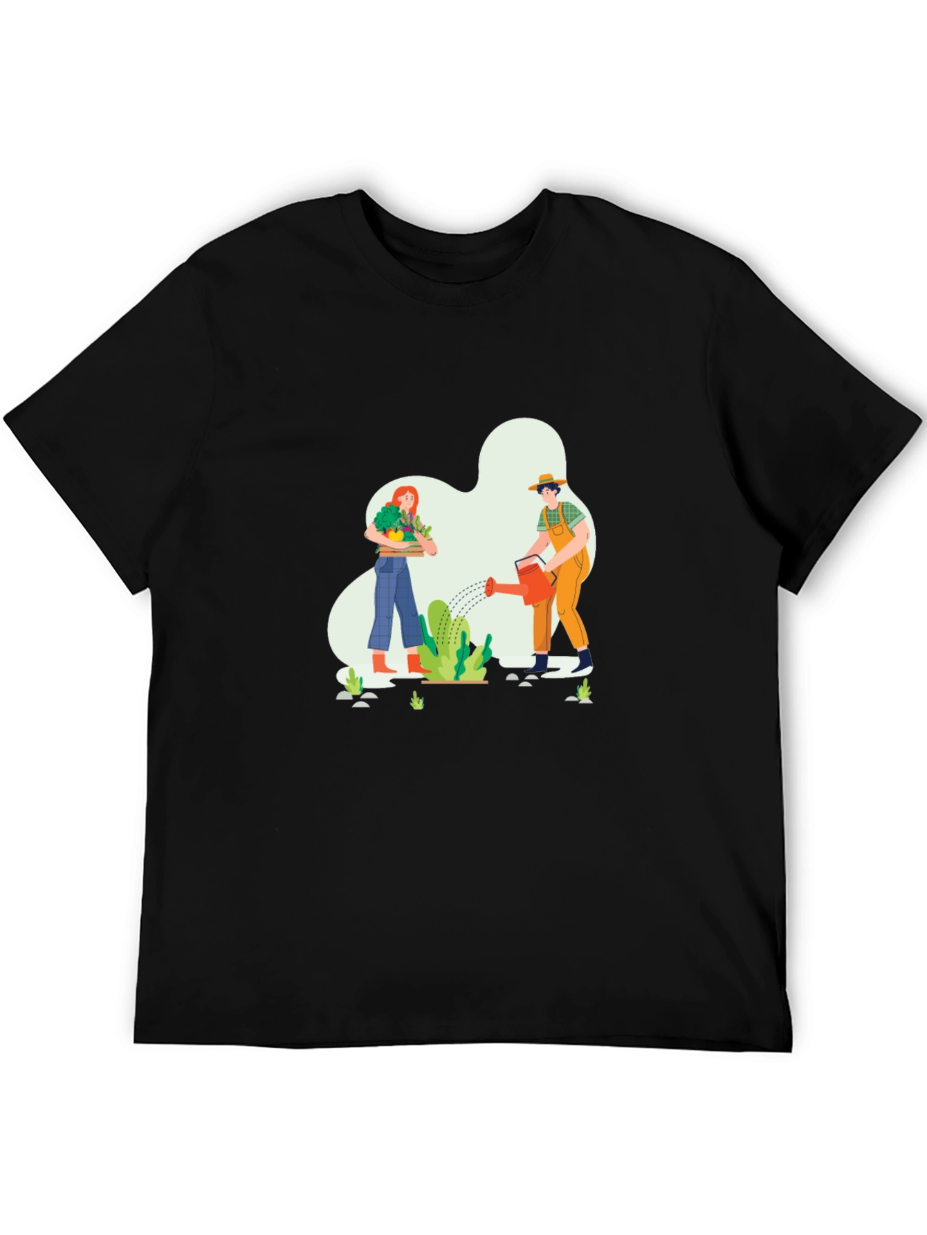 Gardener Graphic Tee - Black Cotton T-Shirt