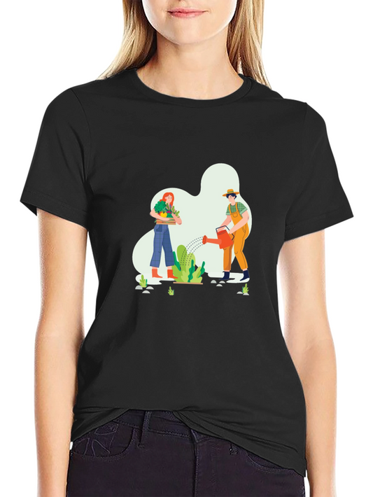 Gardener Graphic Tee - Black Cotton T-Shirt