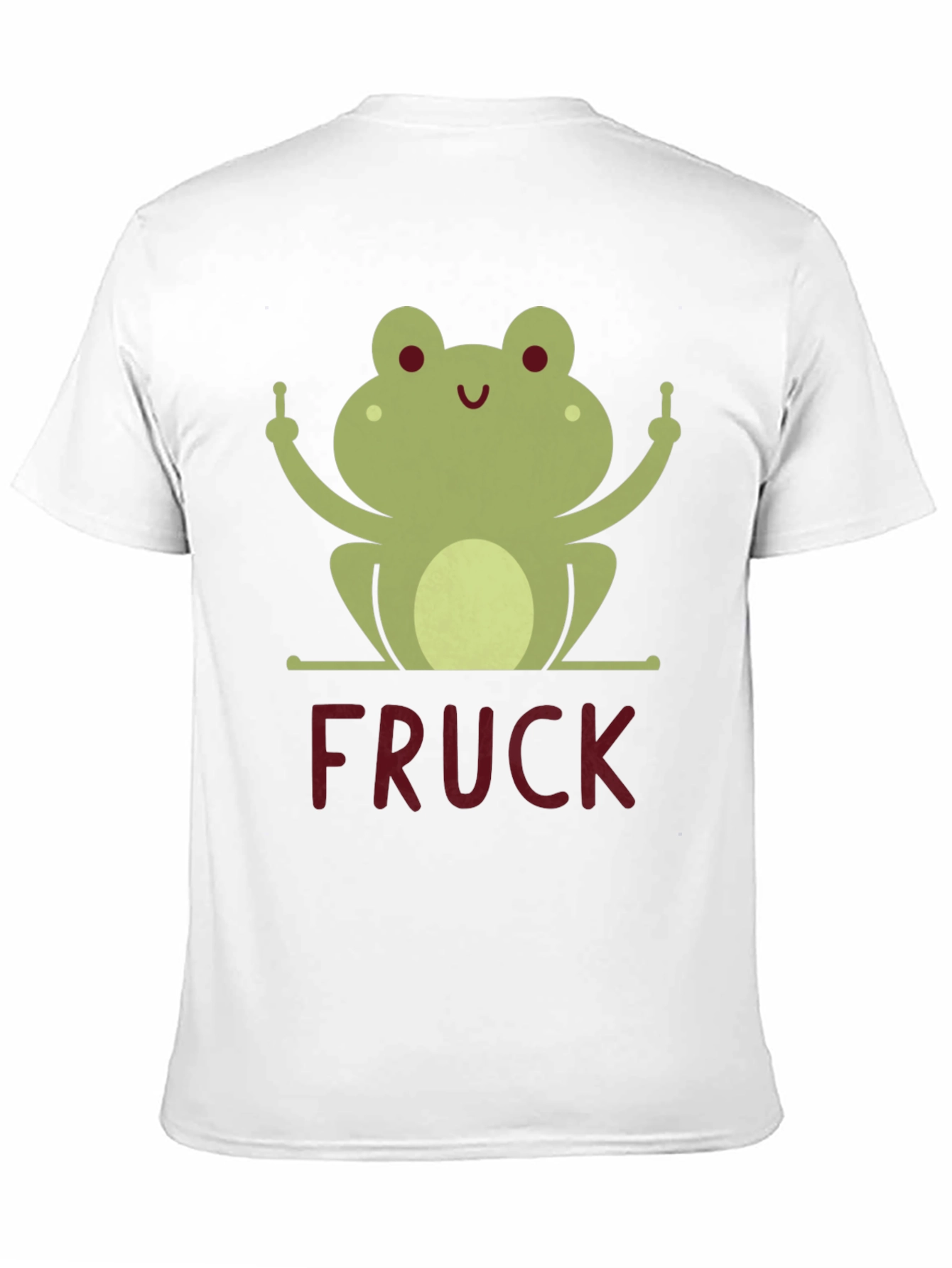 Funny Frog Middle Finger FRUCK Graphic T-Shirt