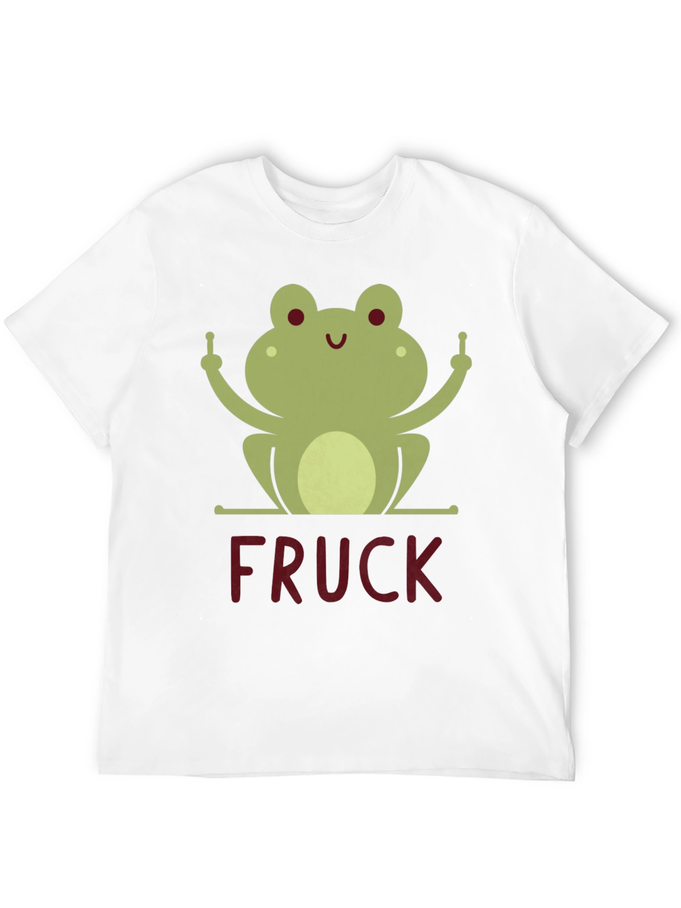 Funny Frog Middle Finger FRUCK Graphic T-Shirt