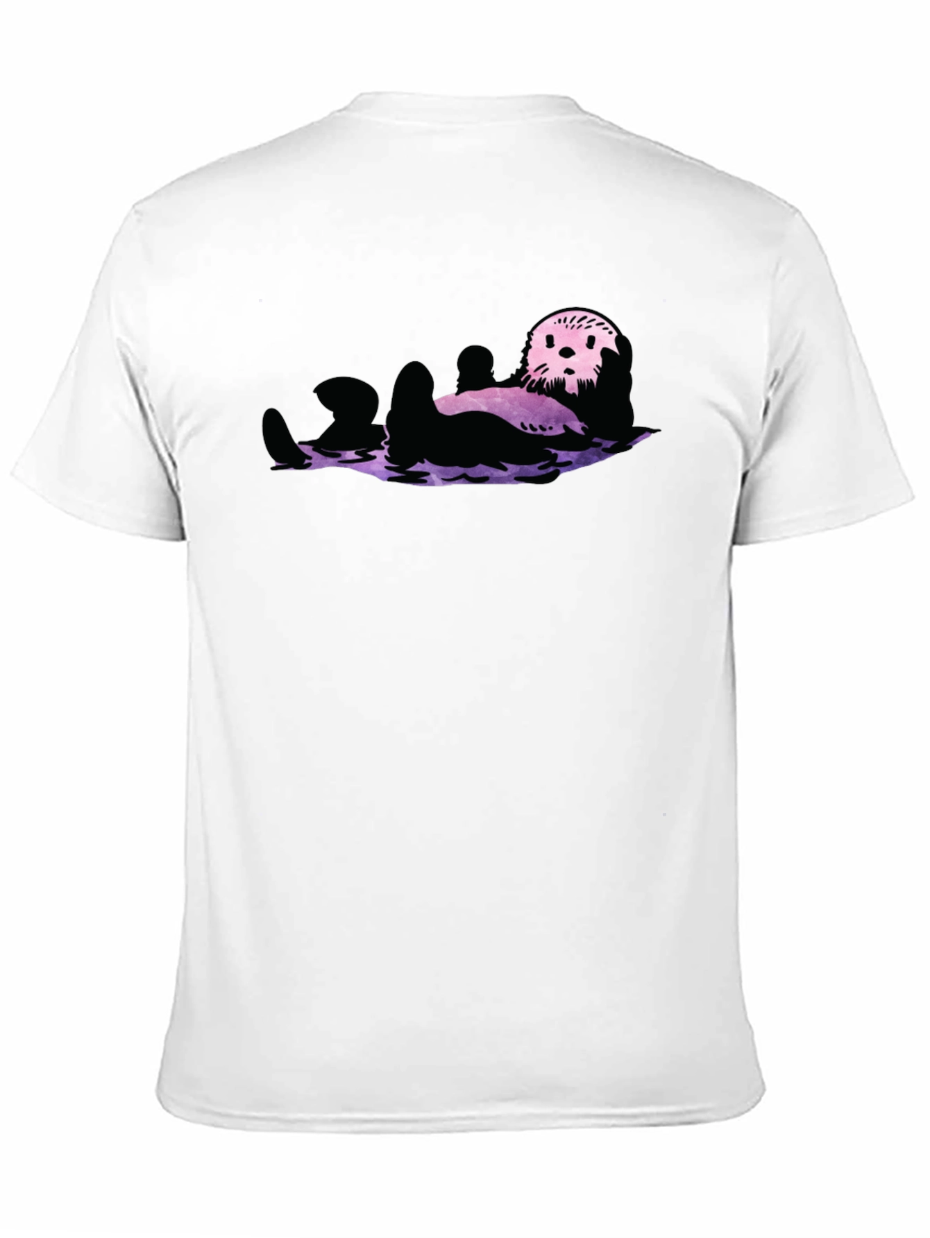 Otter Galaxy T-Shirt - Black Crew Neck