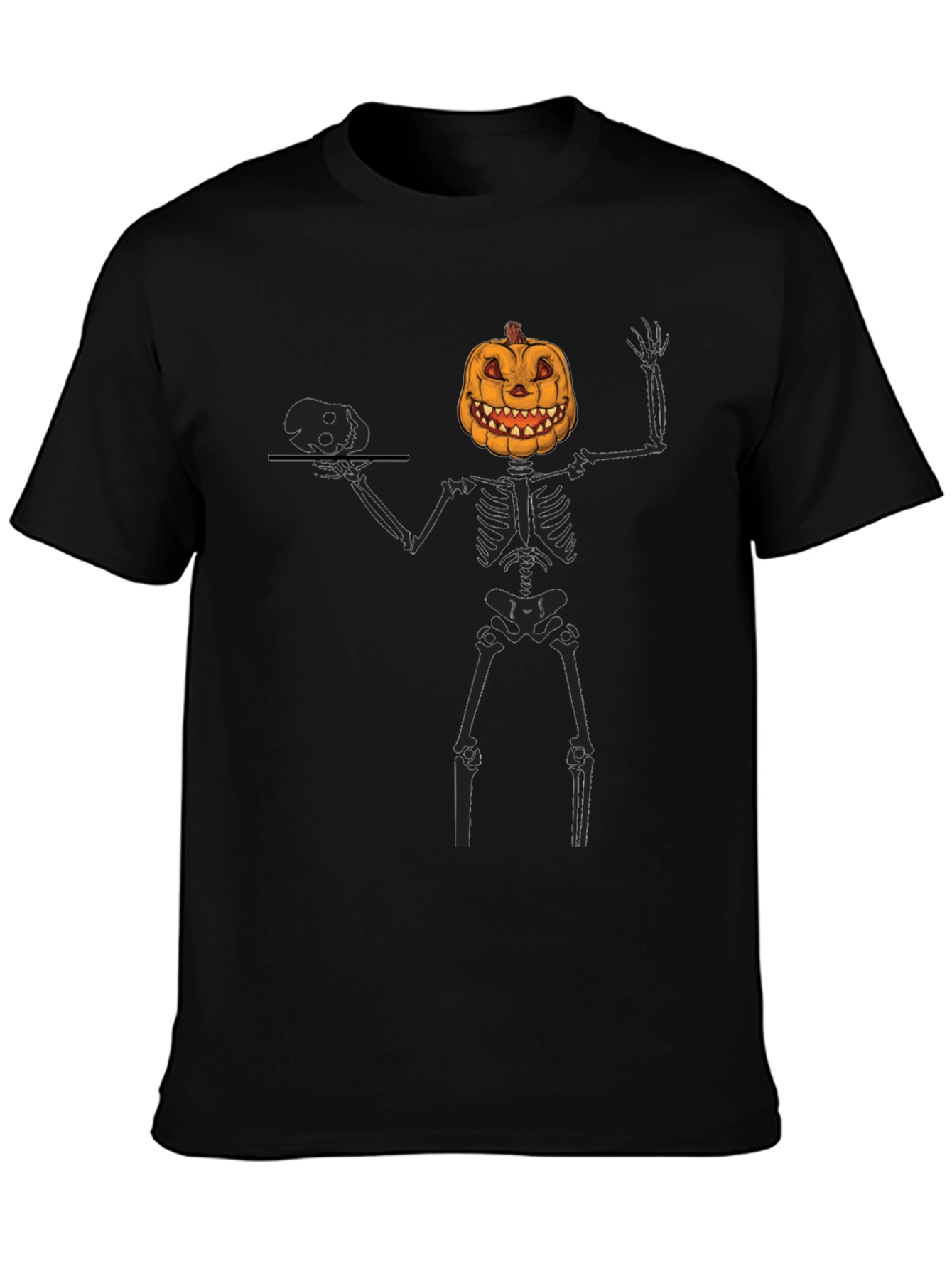 Pumpkin Skeleton Halloween T-Shirt