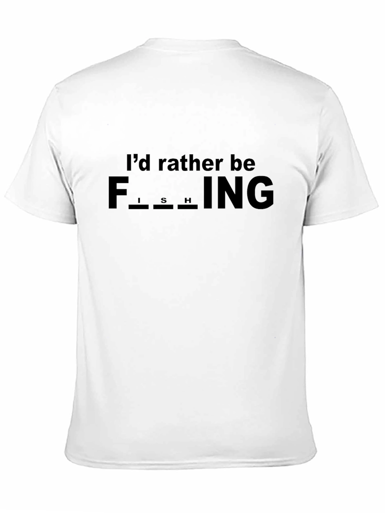 Id Rather Be Fishing Black Graphic Tee