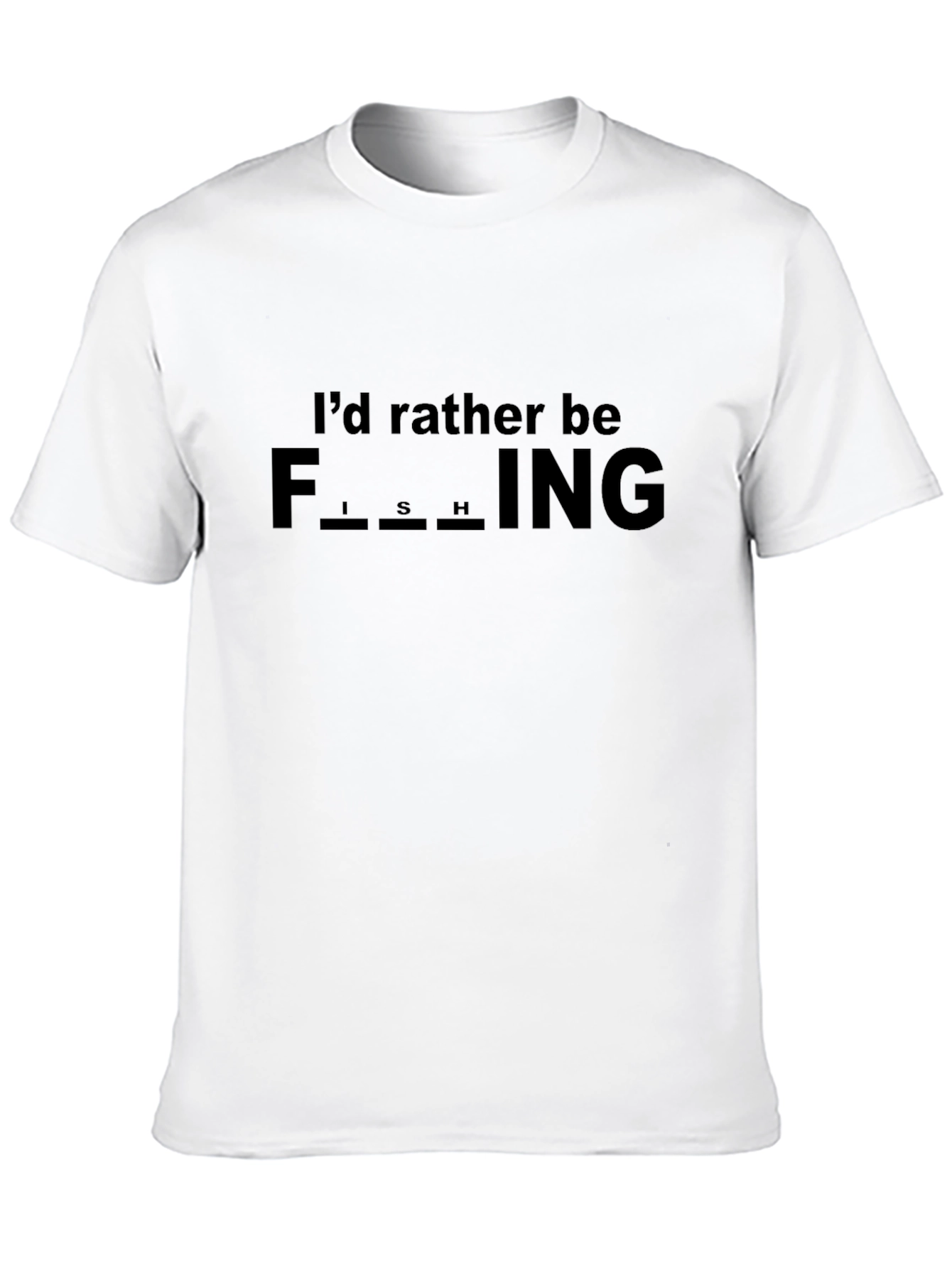 Id Rather Be Fishing Black Graphic Tee