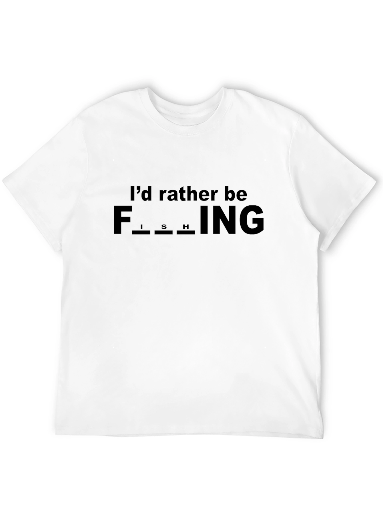 Id Rather Be Fishing Black Graphic Tee