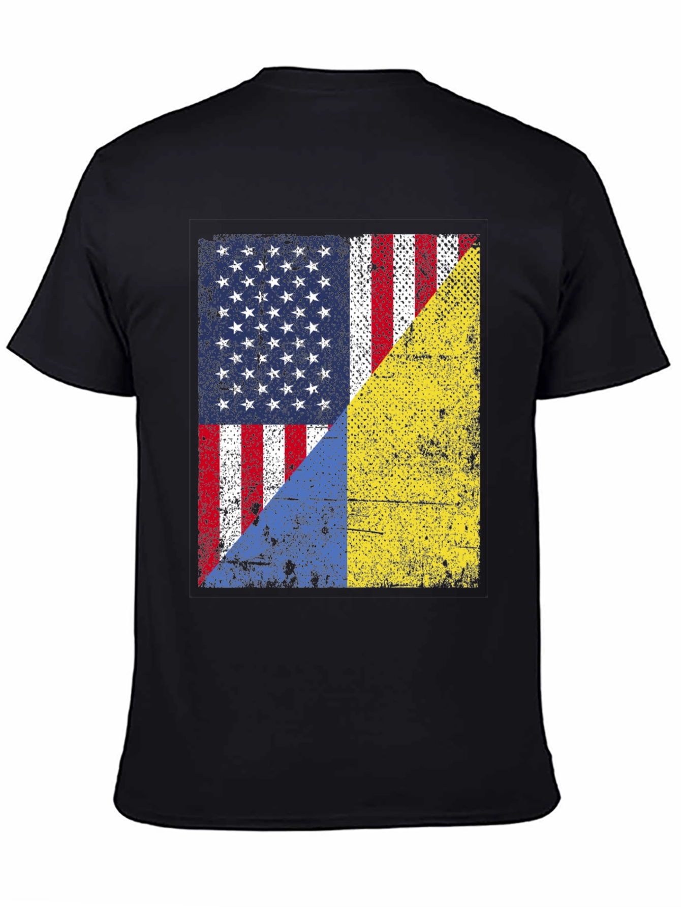USA & Ukraine Flag Graphic T-Shirt