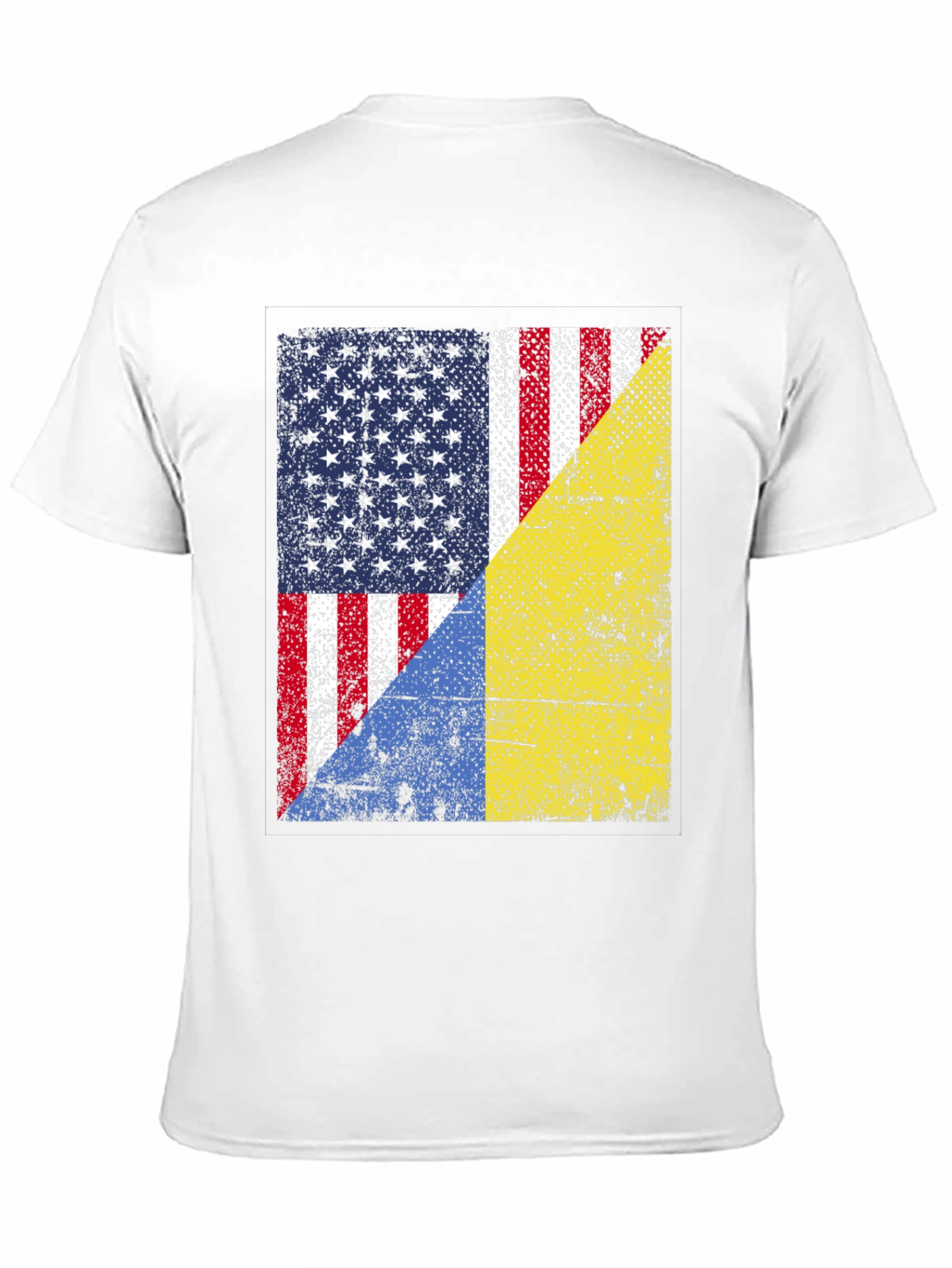 USA & Ukraine Flag Graphic T-Shirt