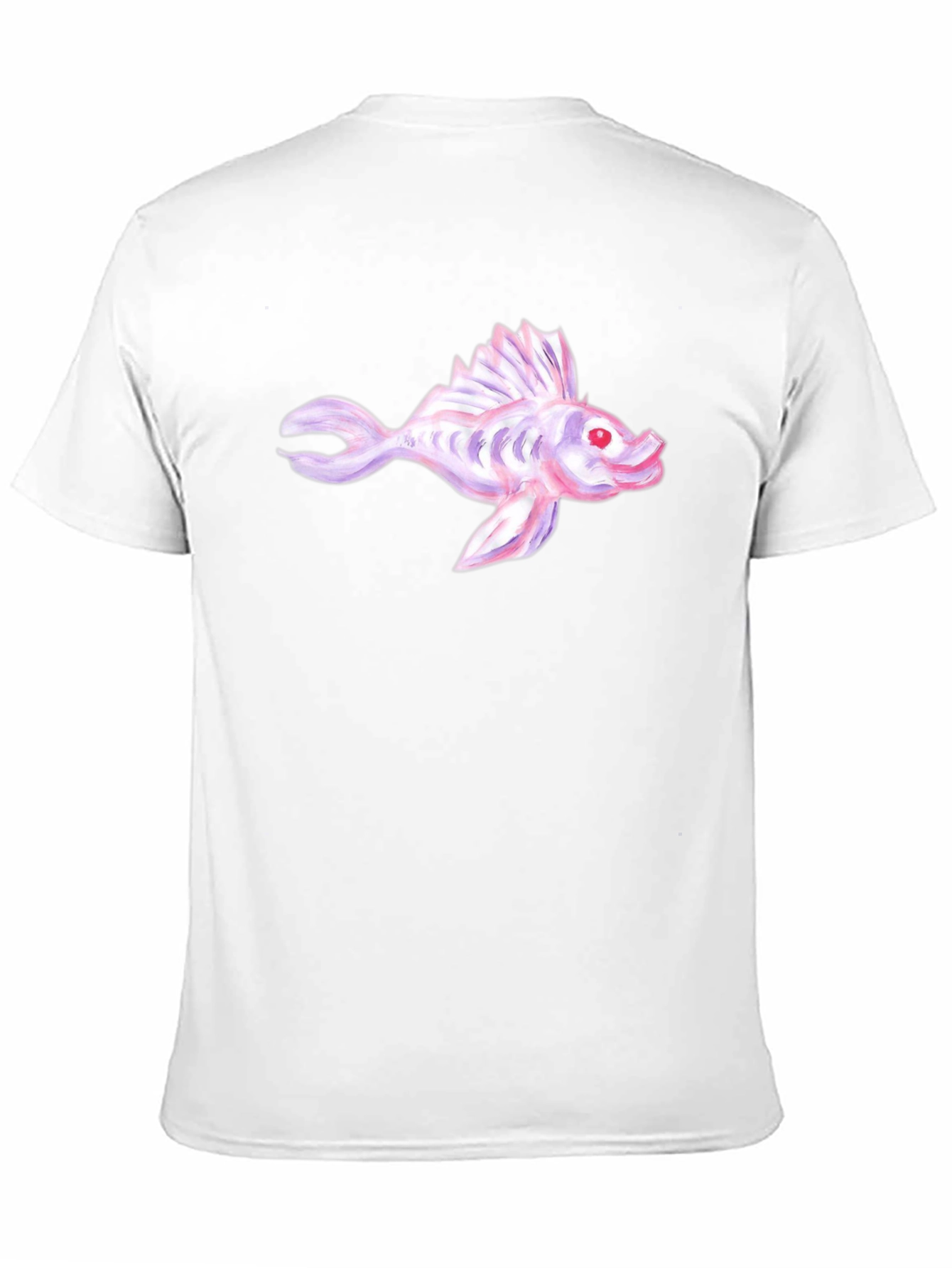 Fish Graphic Tee - Unique Design Black Cotton T-Shirt