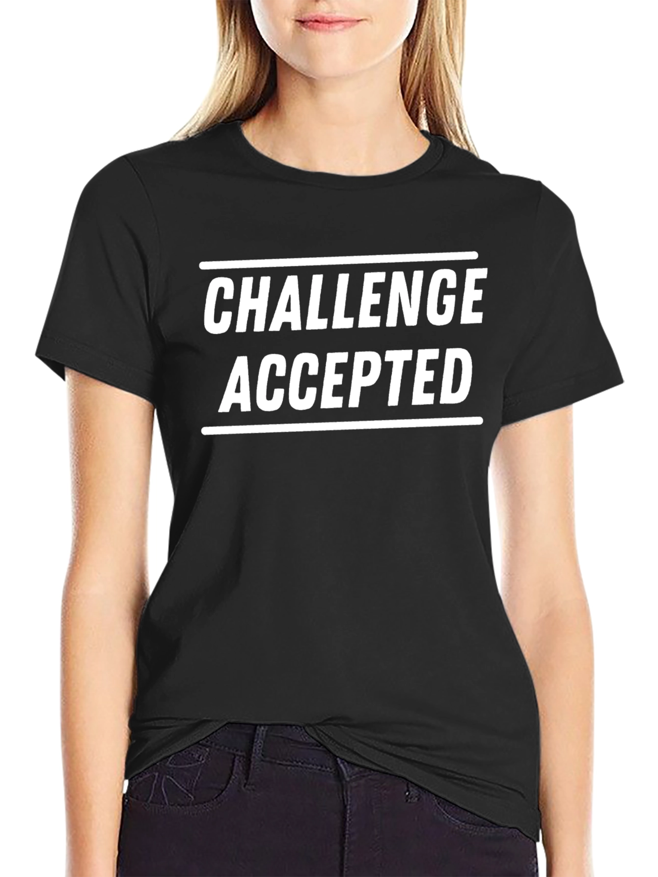 Challenge Accepted Graphic Tee - Black
