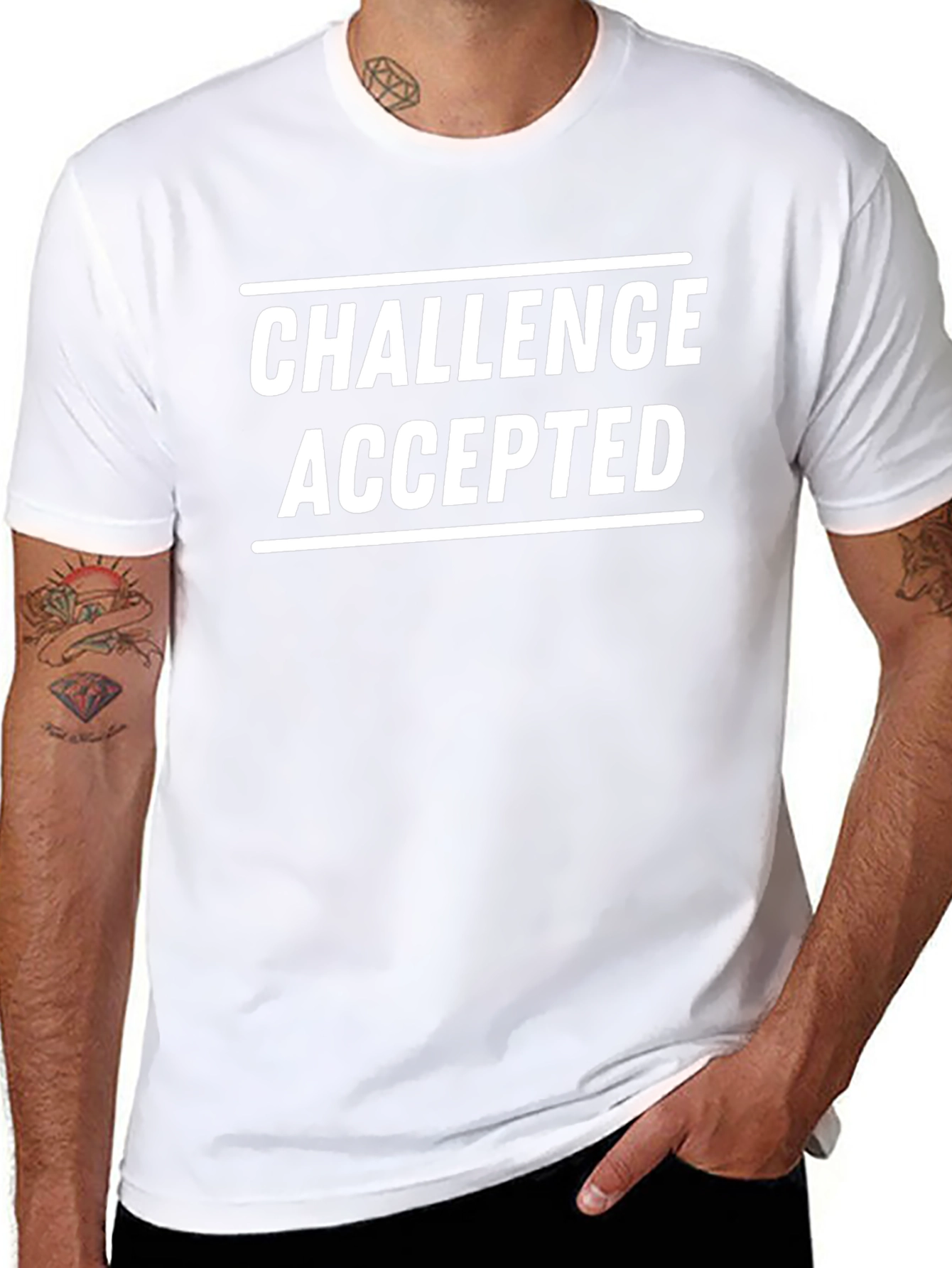 Challenge Accepted Graphic Tee - Black