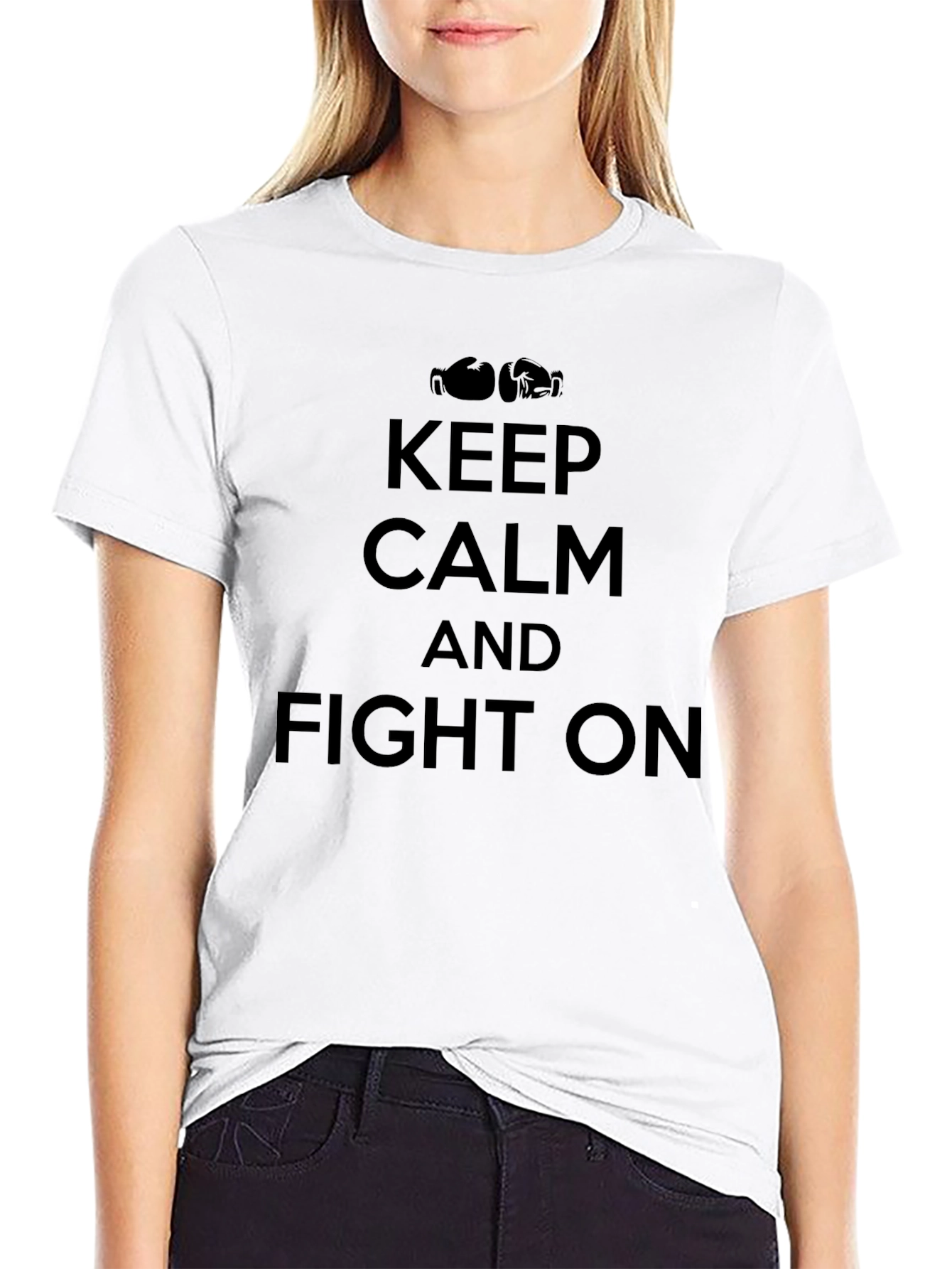 Keep Calm and Fight On Graphic T-Shirt
