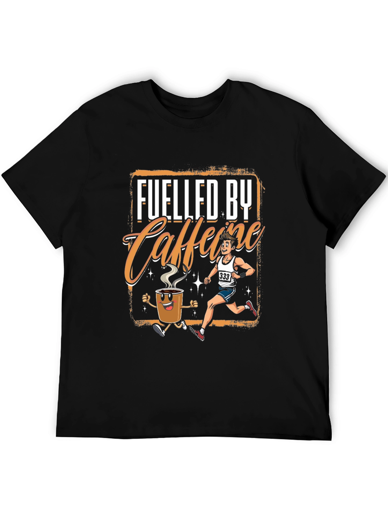 Fueled By Caffeine Running Graphic T-Shirt