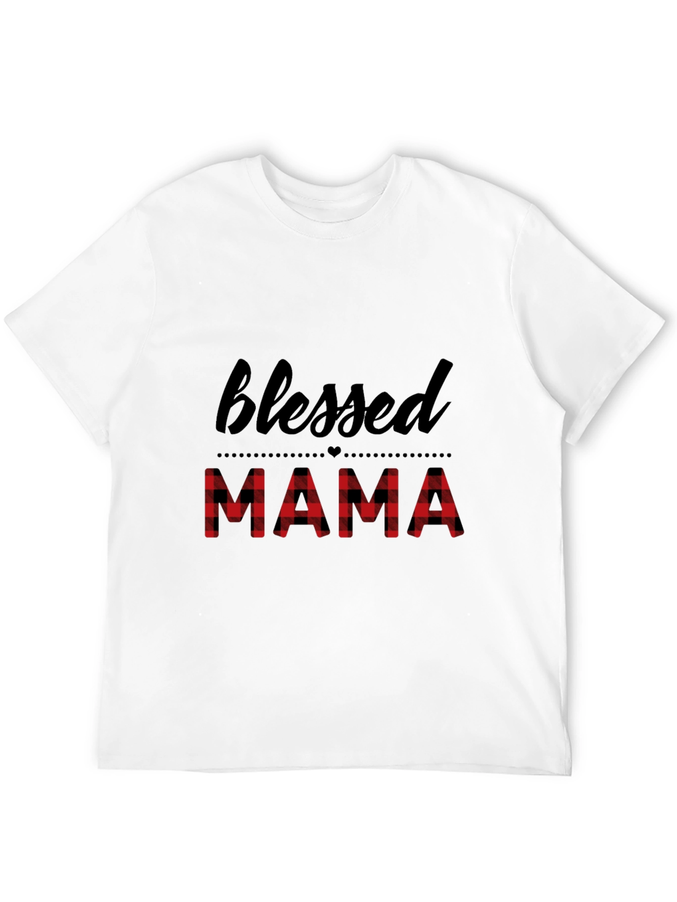 Blessed Mama Plaid Graphic Tee
