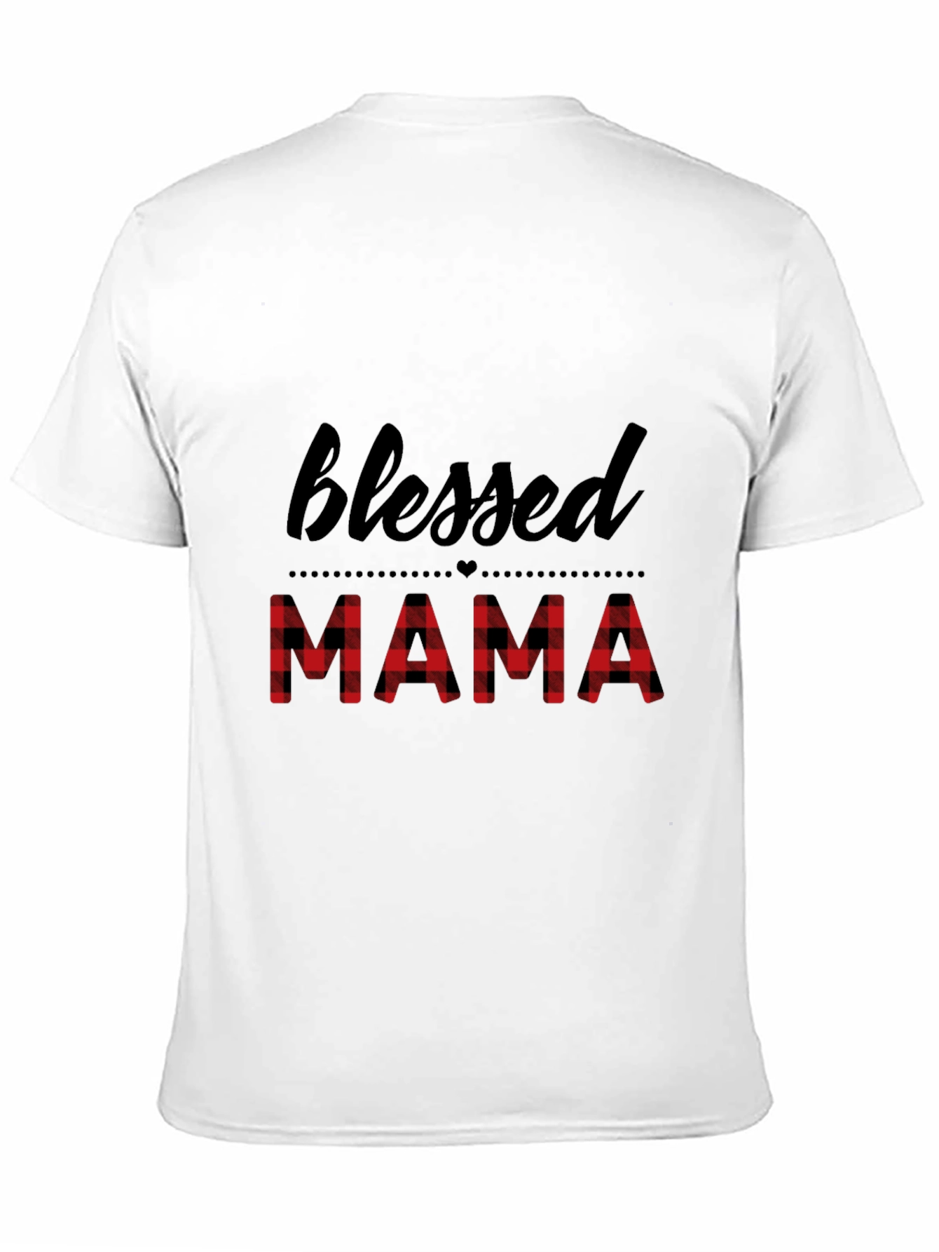 Blessed Mama Plaid Graphic Tee