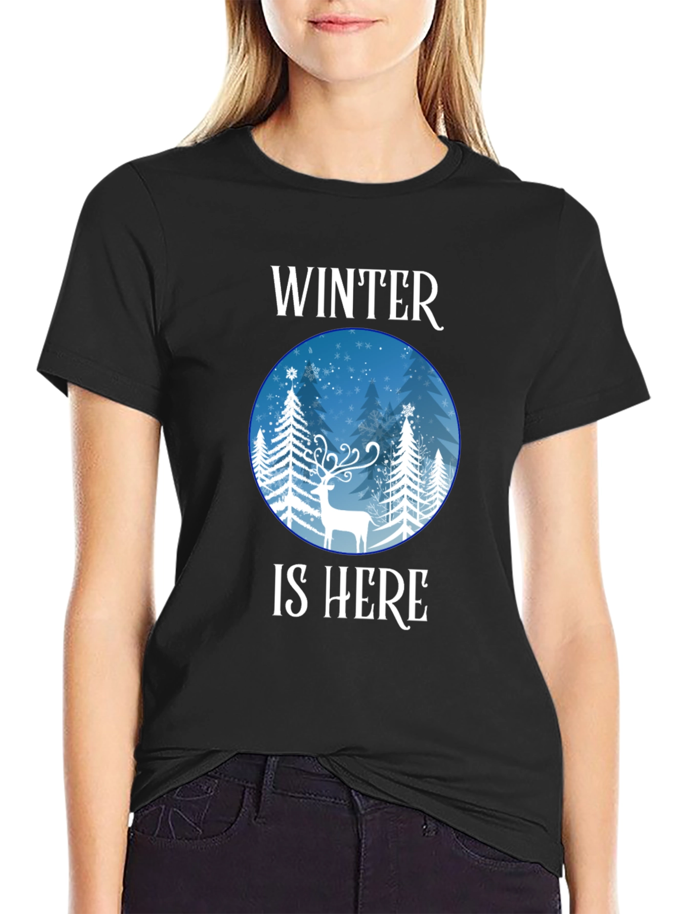Winter is Here Graphic Tee - Holiday Season Shirt