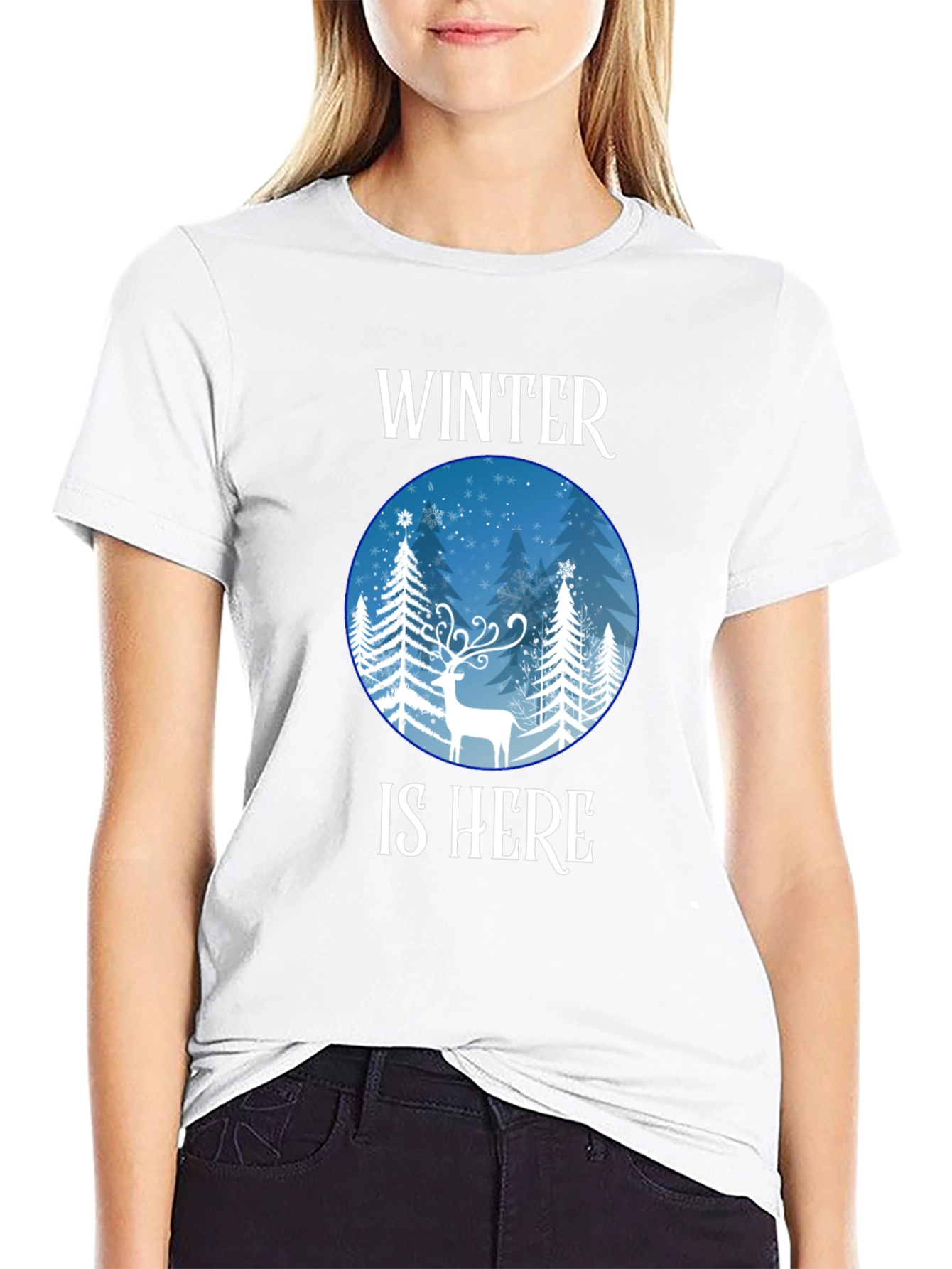 Winter is Here Graphic Tee - Holiday Season Shirt