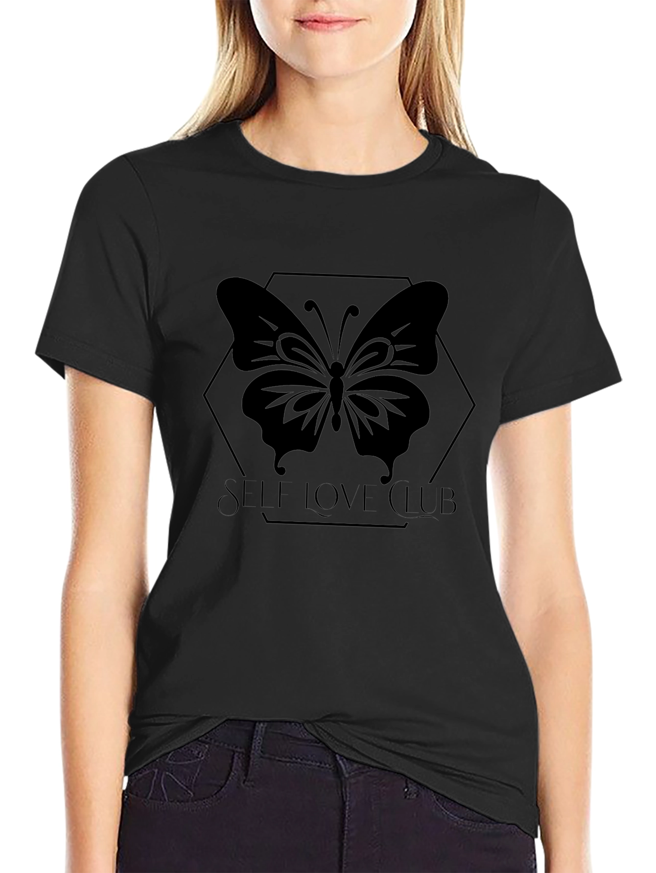 Self Love Club Black Graphic Tee
