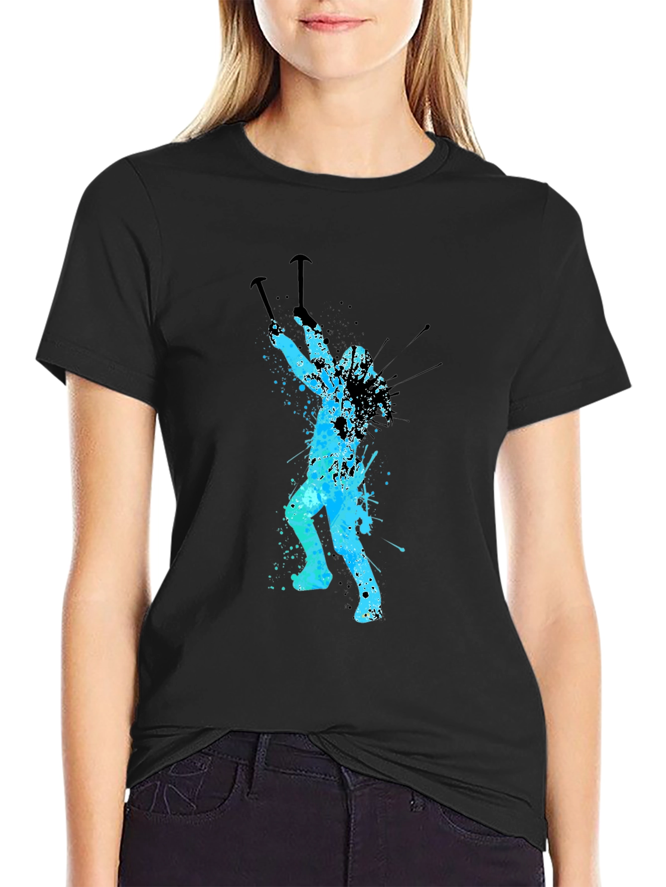 Climbing Watercolor Graphic T-Shirt