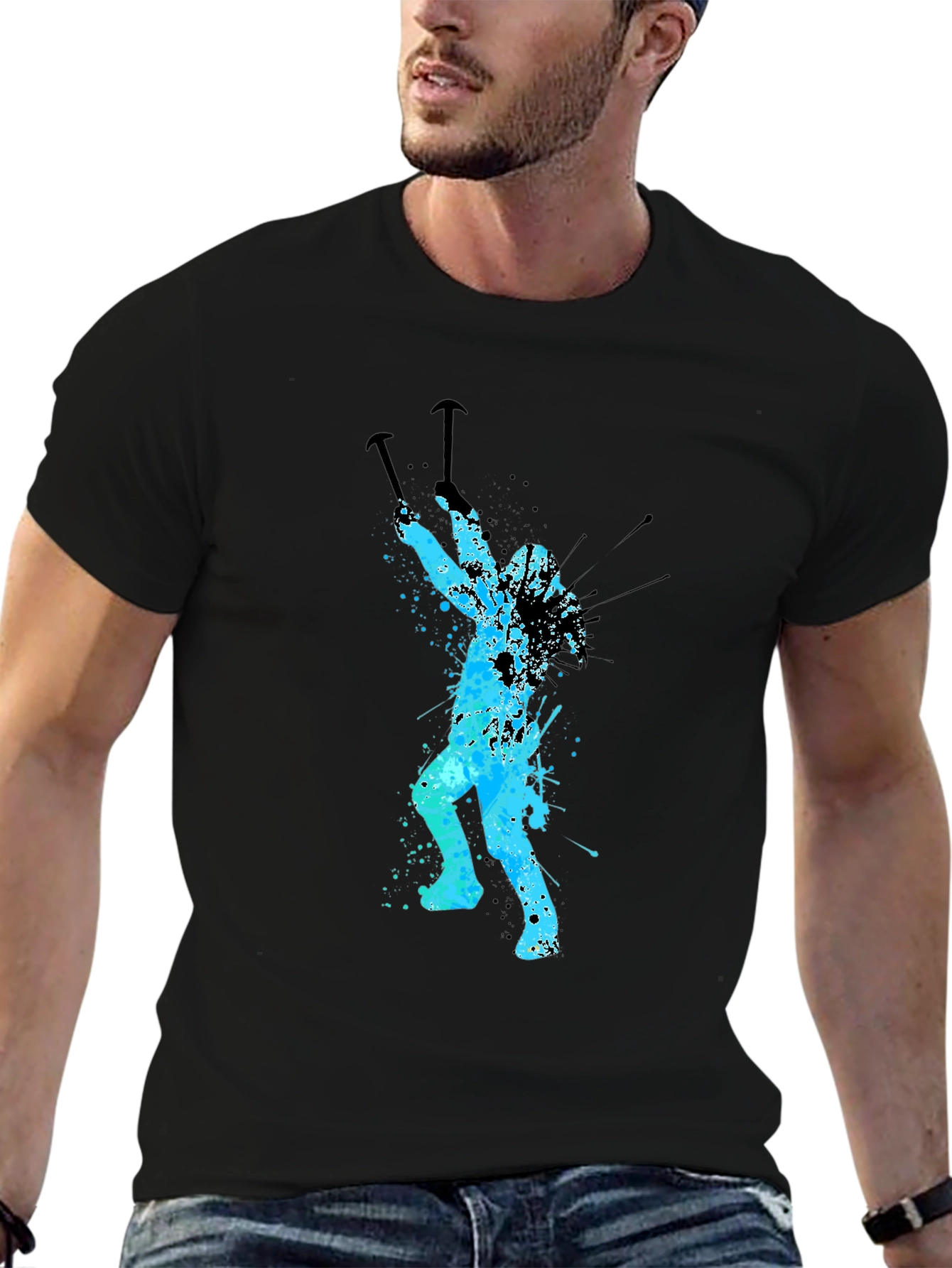 Climbing Watercolor Graphic T-Shirt