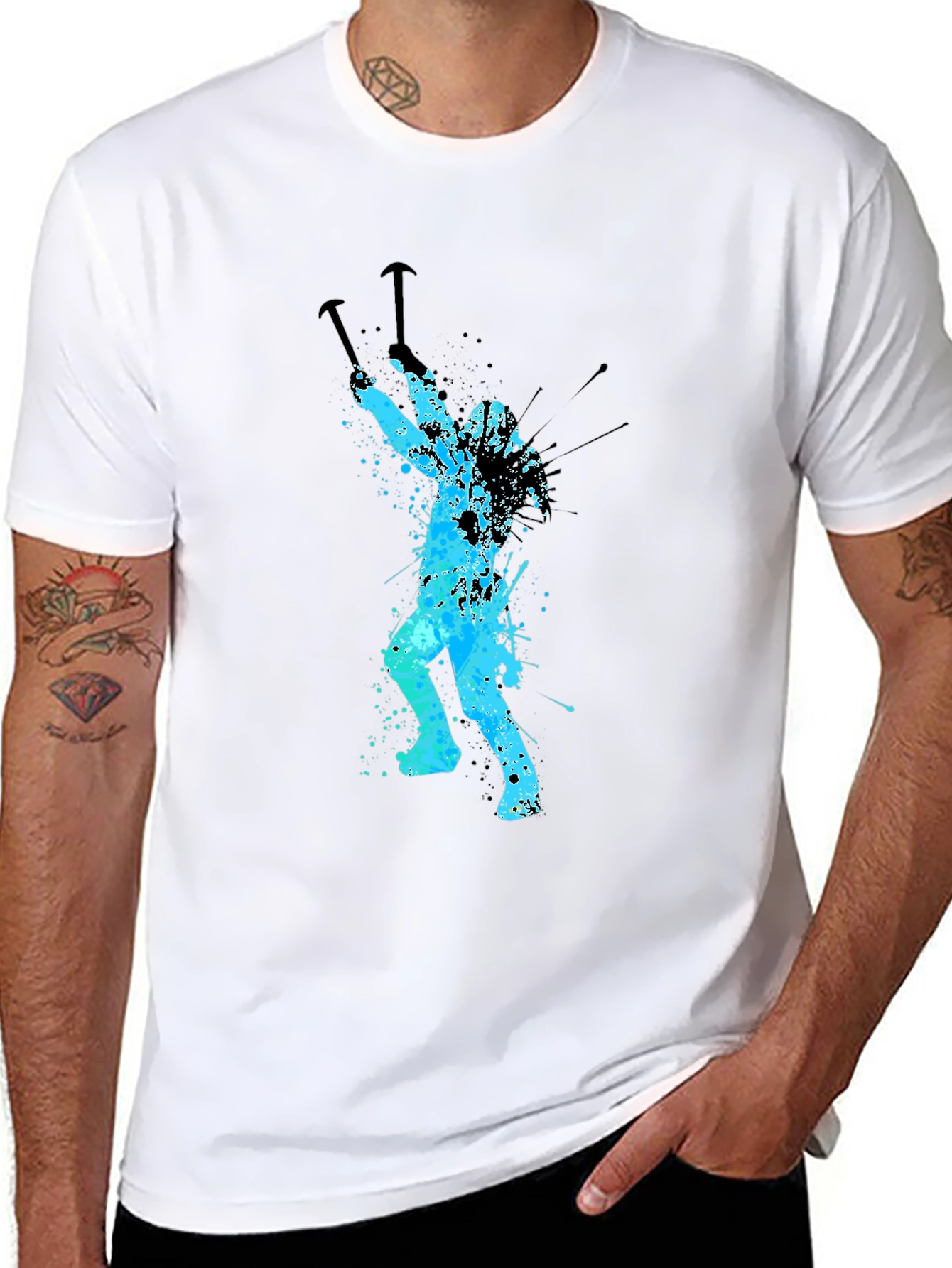 Climbing Watercolor Graphic T-Shirt