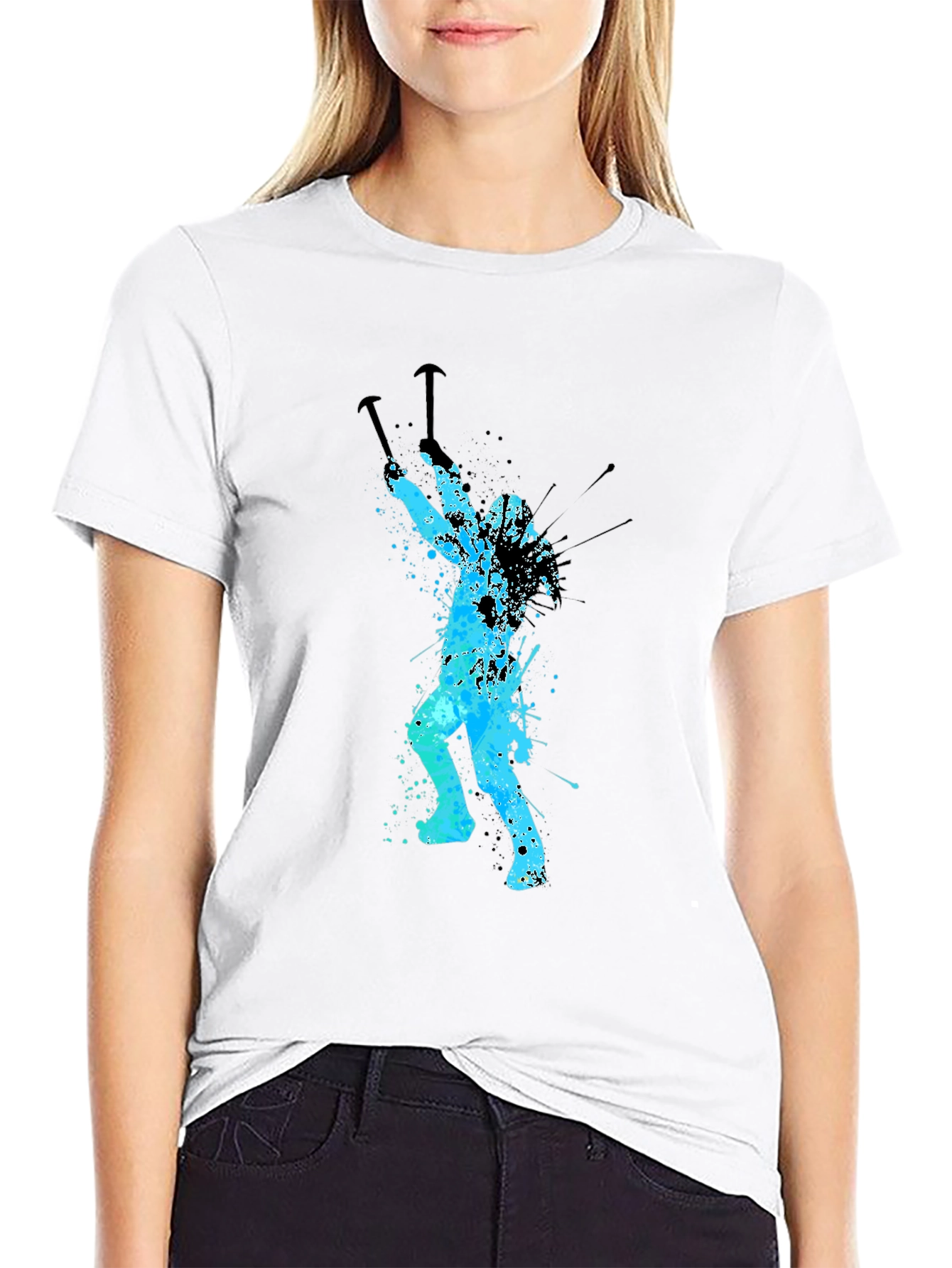Climbing Watercolor Graphic T-Shirt
