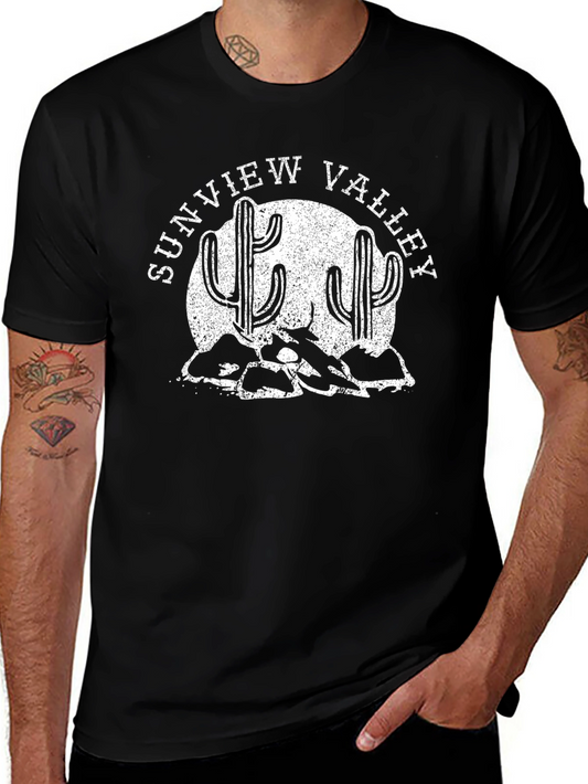 Sunview Valley Graphic Tee - Desert Cactus T-Shirt