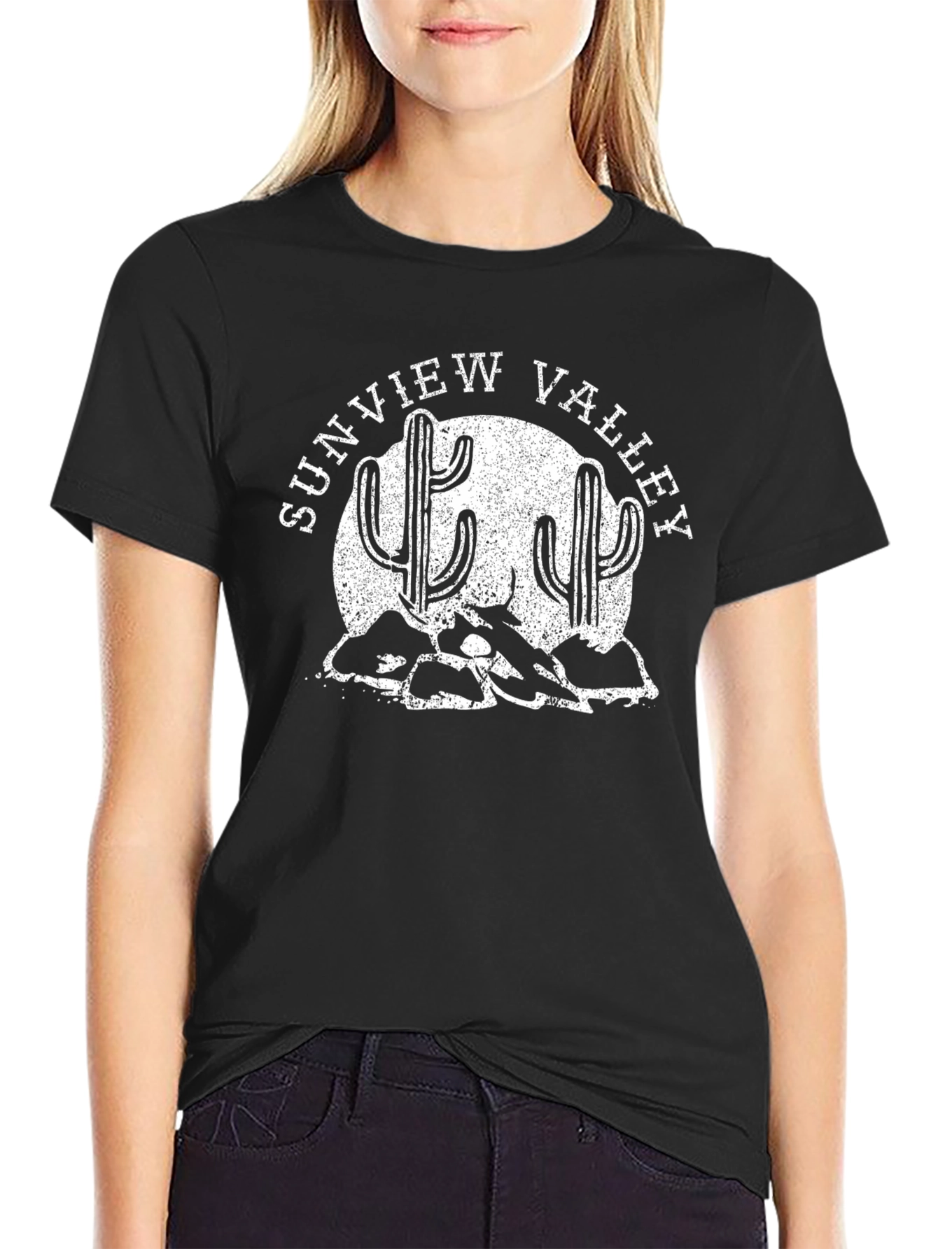 Sunview Valley Graphic Tee - Desert Cactus T-Shirt