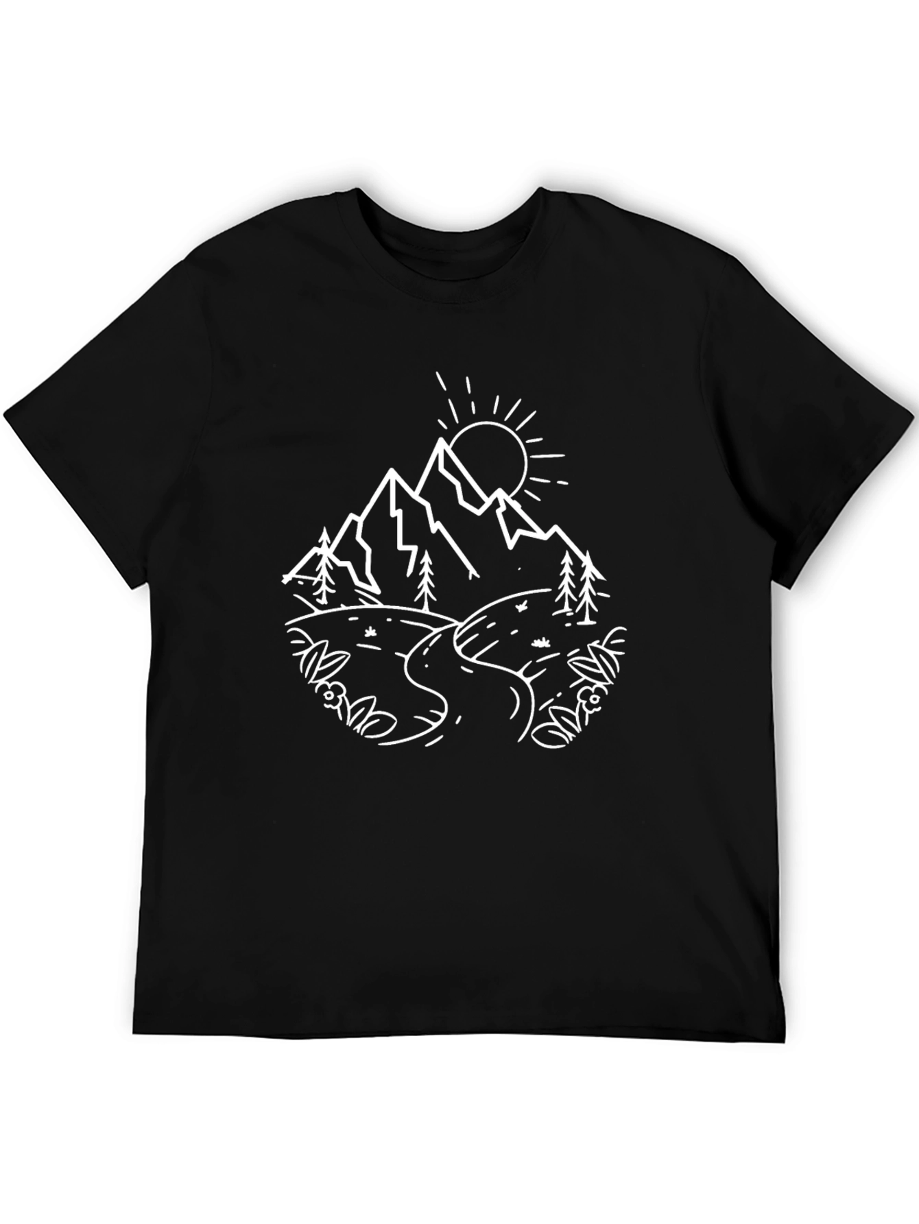 Nature Adventure Graphic Tee - Black