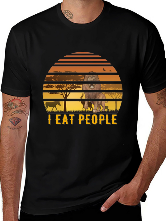 I Eat People Lion Graphic Tee