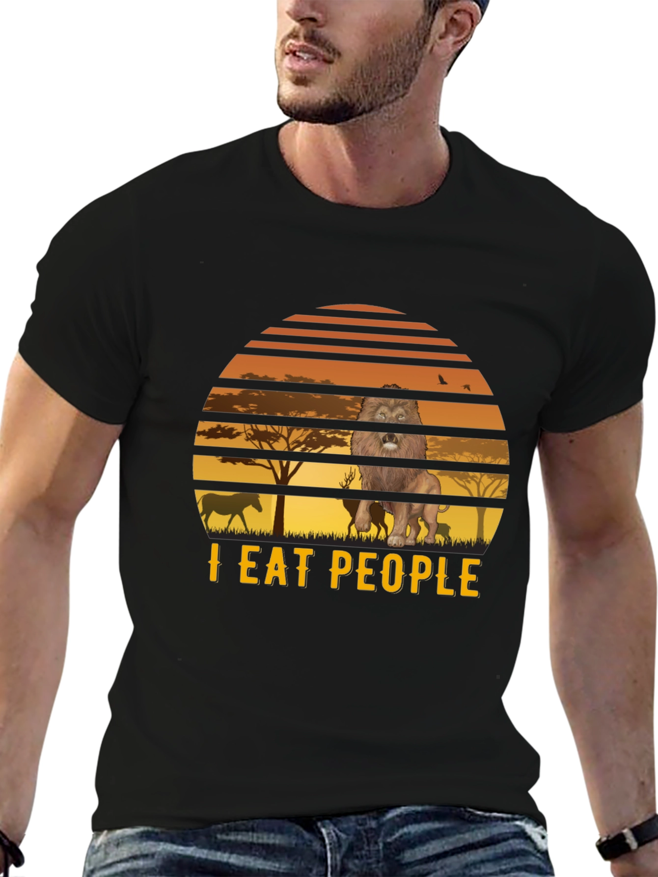 I Eat People Lion Graphic Tee
