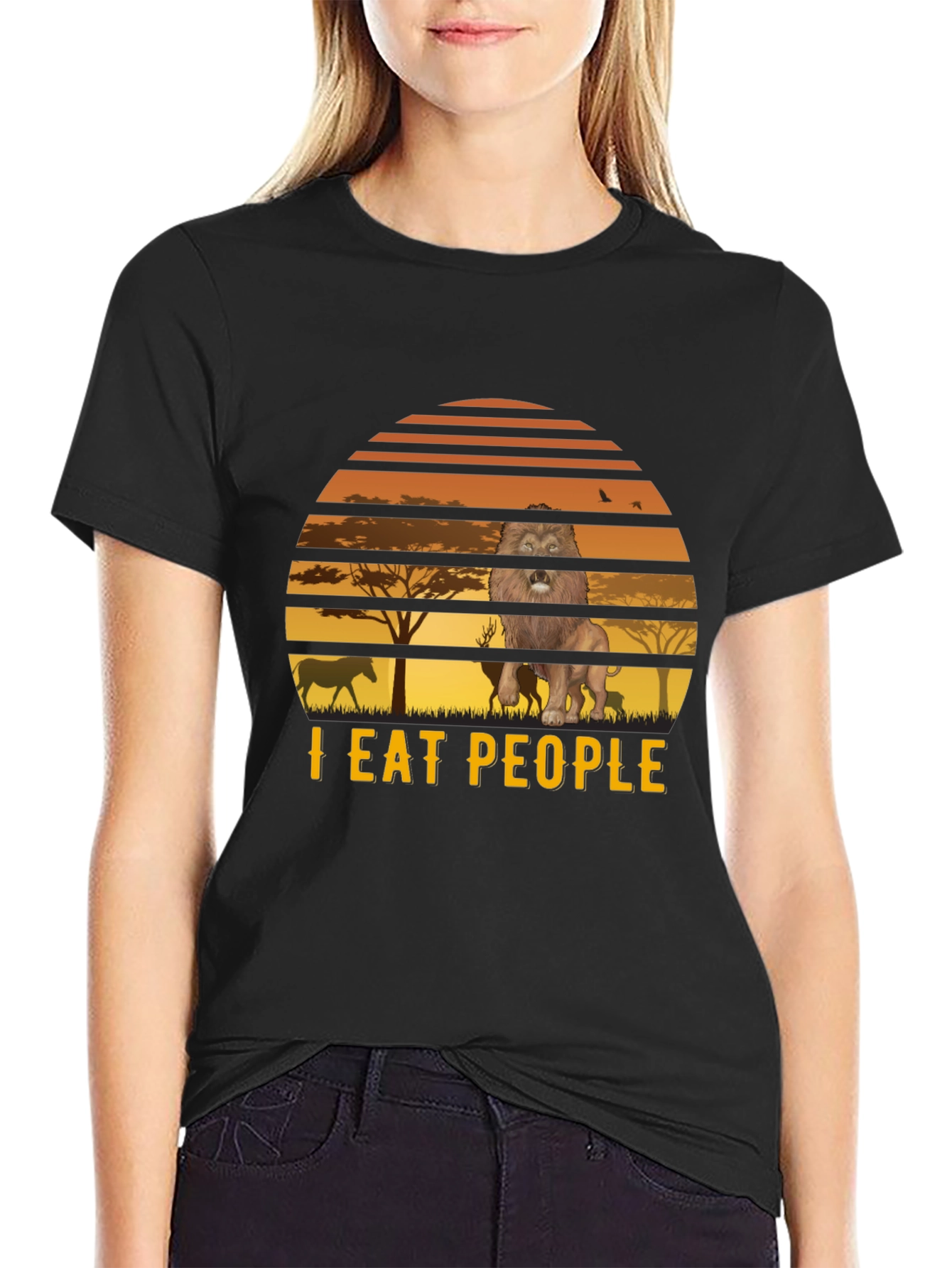 I Eat People Lion Graphic Tee