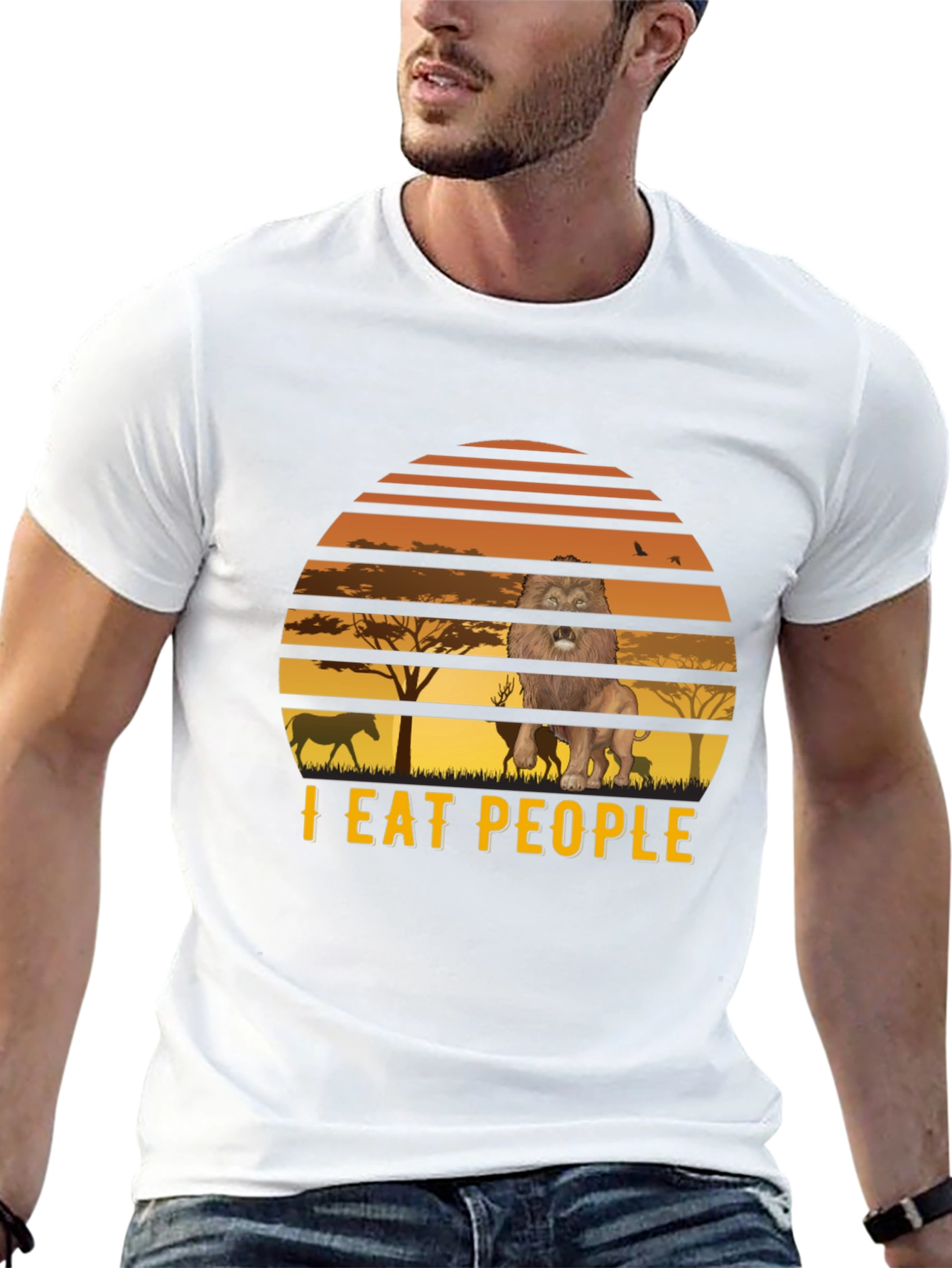 I Eat People Lion Graphic Tee