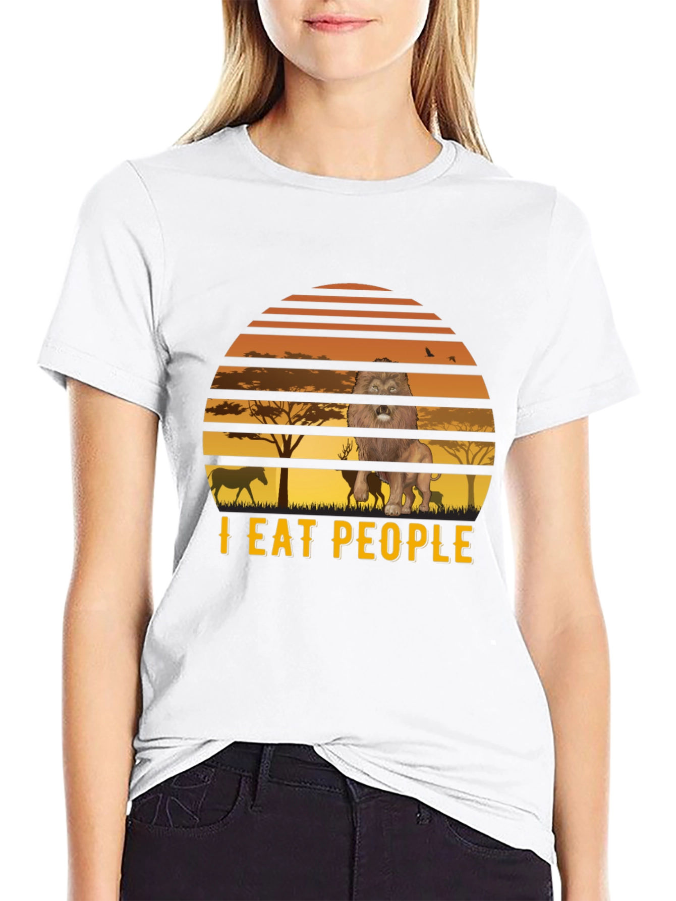 I Eat People Lion Graphic Tee