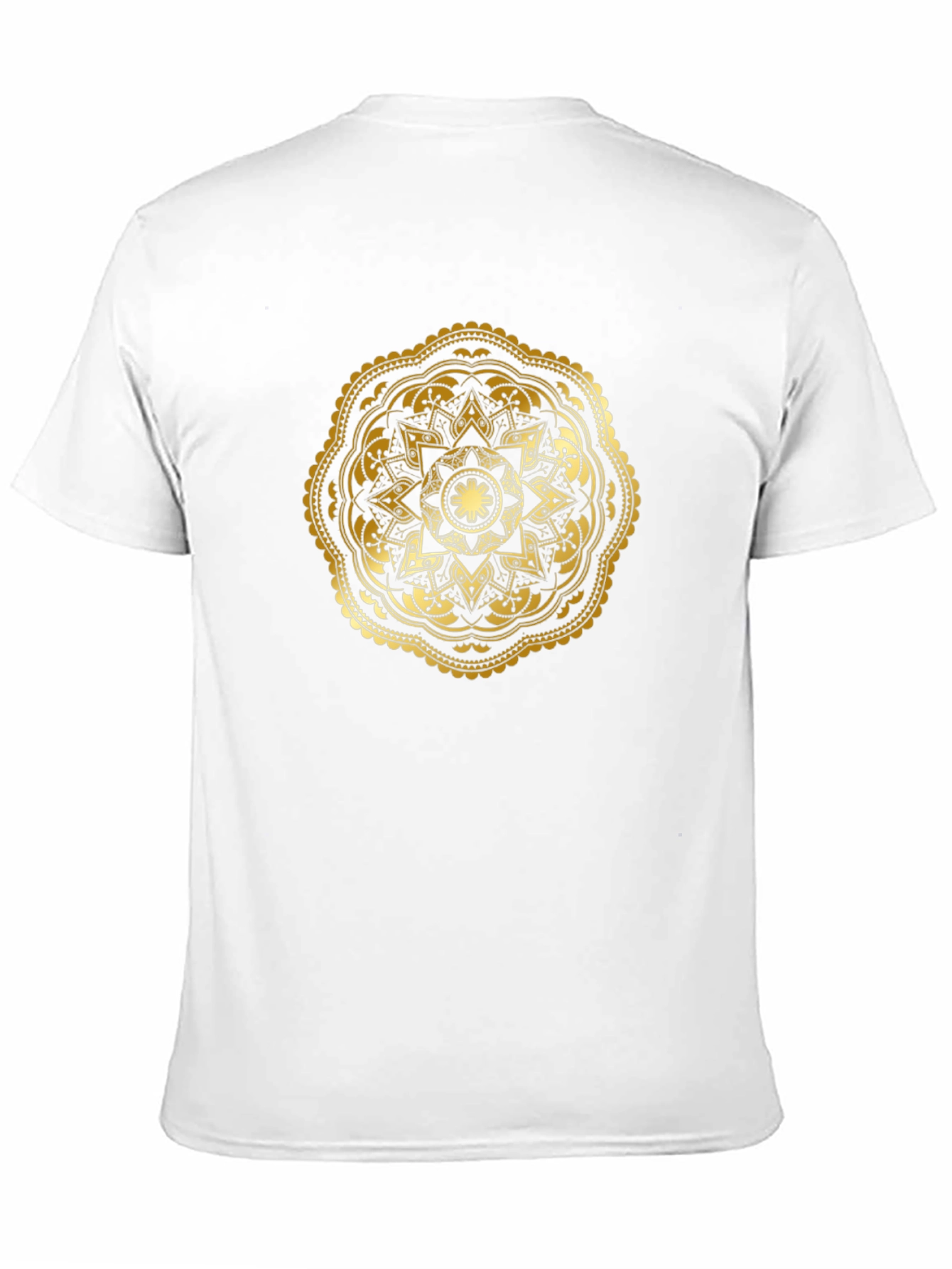 Gold Mandala Graphic Black T-Shirt
