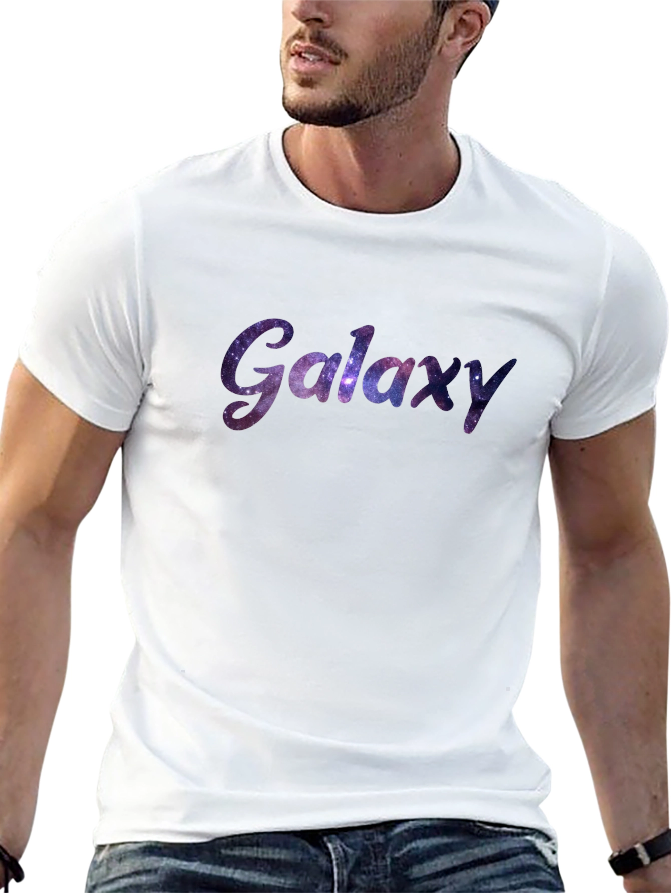 Galaxy Print Black T-Shirt