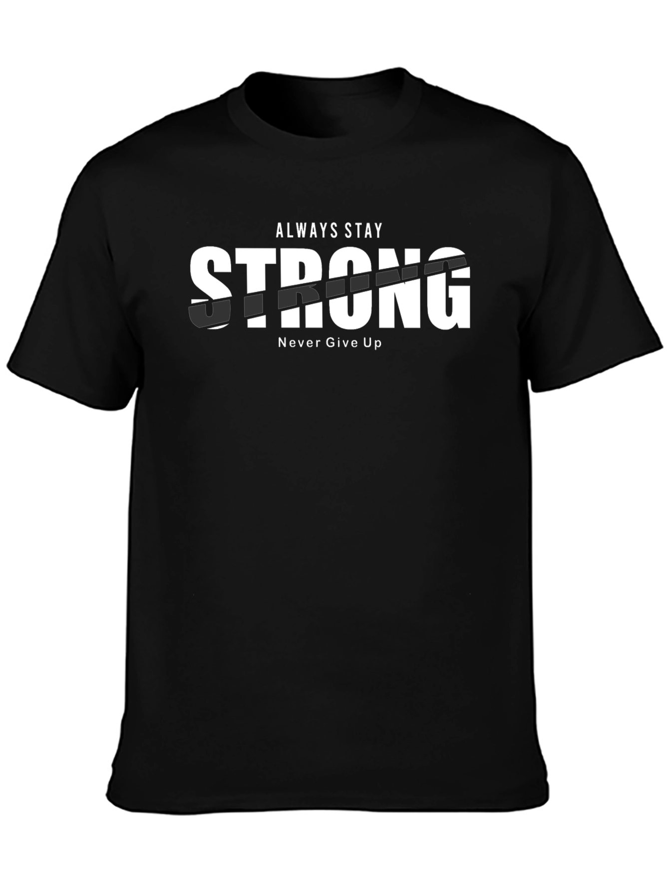Stay Strong Graphic Tee - Mens Black T-Shirt